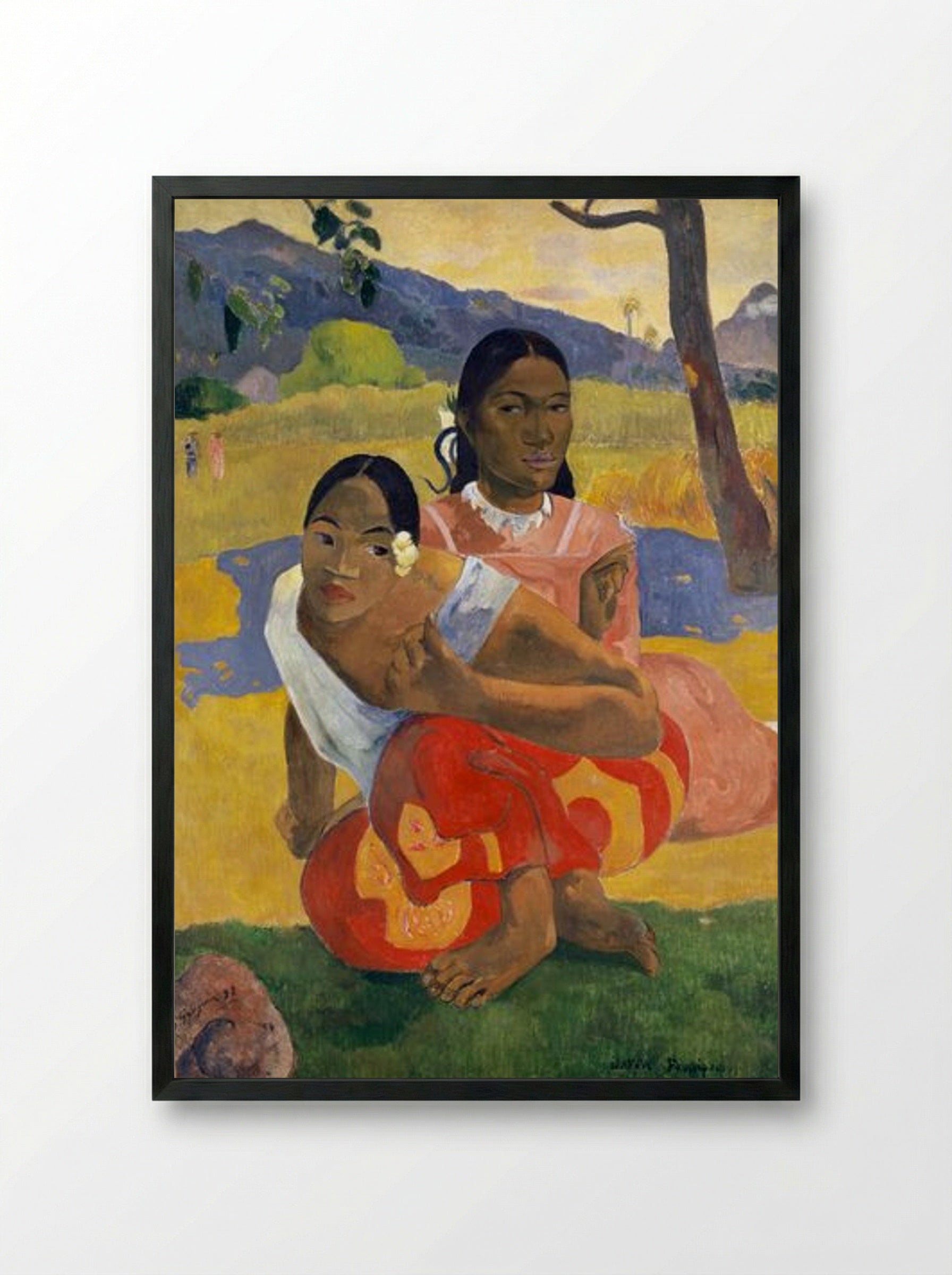 When Will You Marry? - Paul Gauguin - Framed Print Black