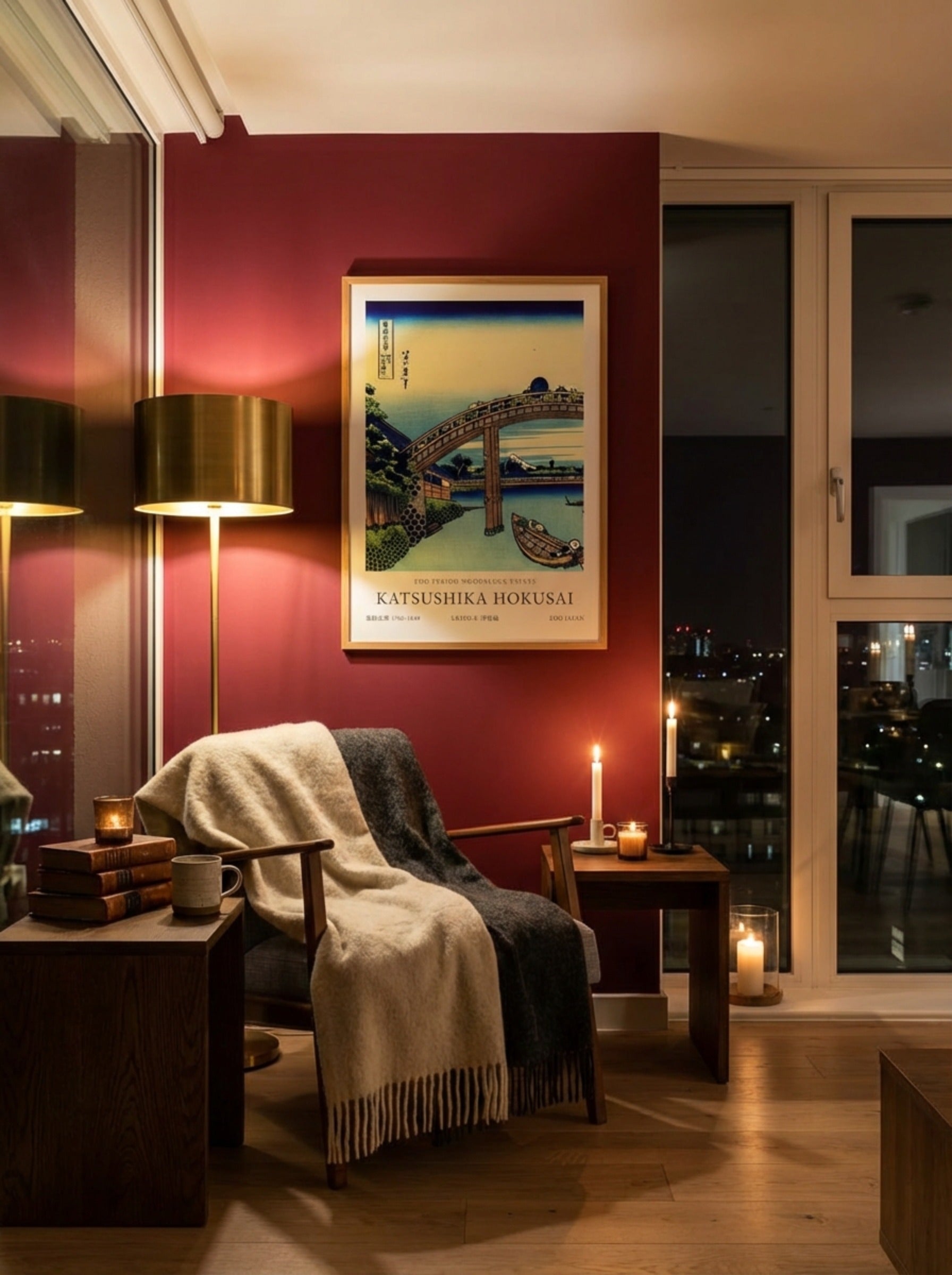 Fuji Seen Through the Mannen Bridge at Fukagawa – Fine Art Print