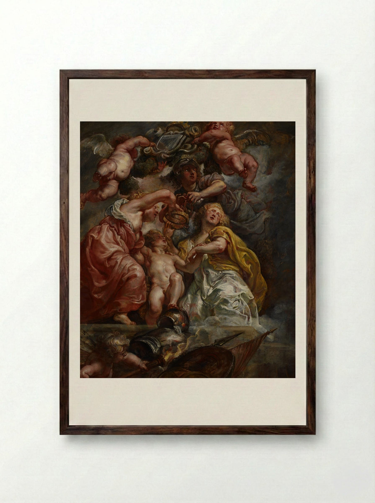 Charles I, King of England - Peter Paul Rubens - Framed Print Dark Wood