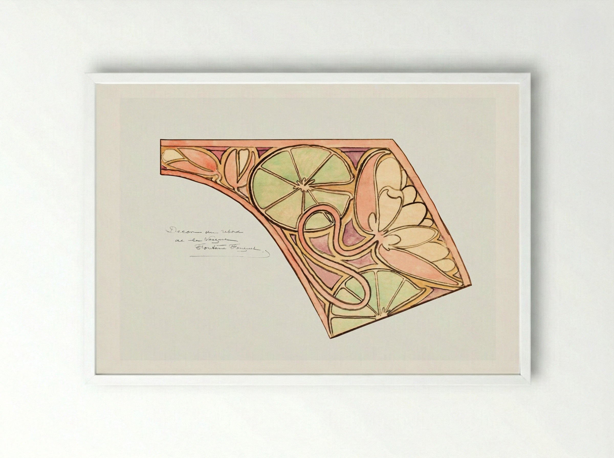 Design for the Fouquet Boutique Fountain - Alphonse Mucha - Framed Print White