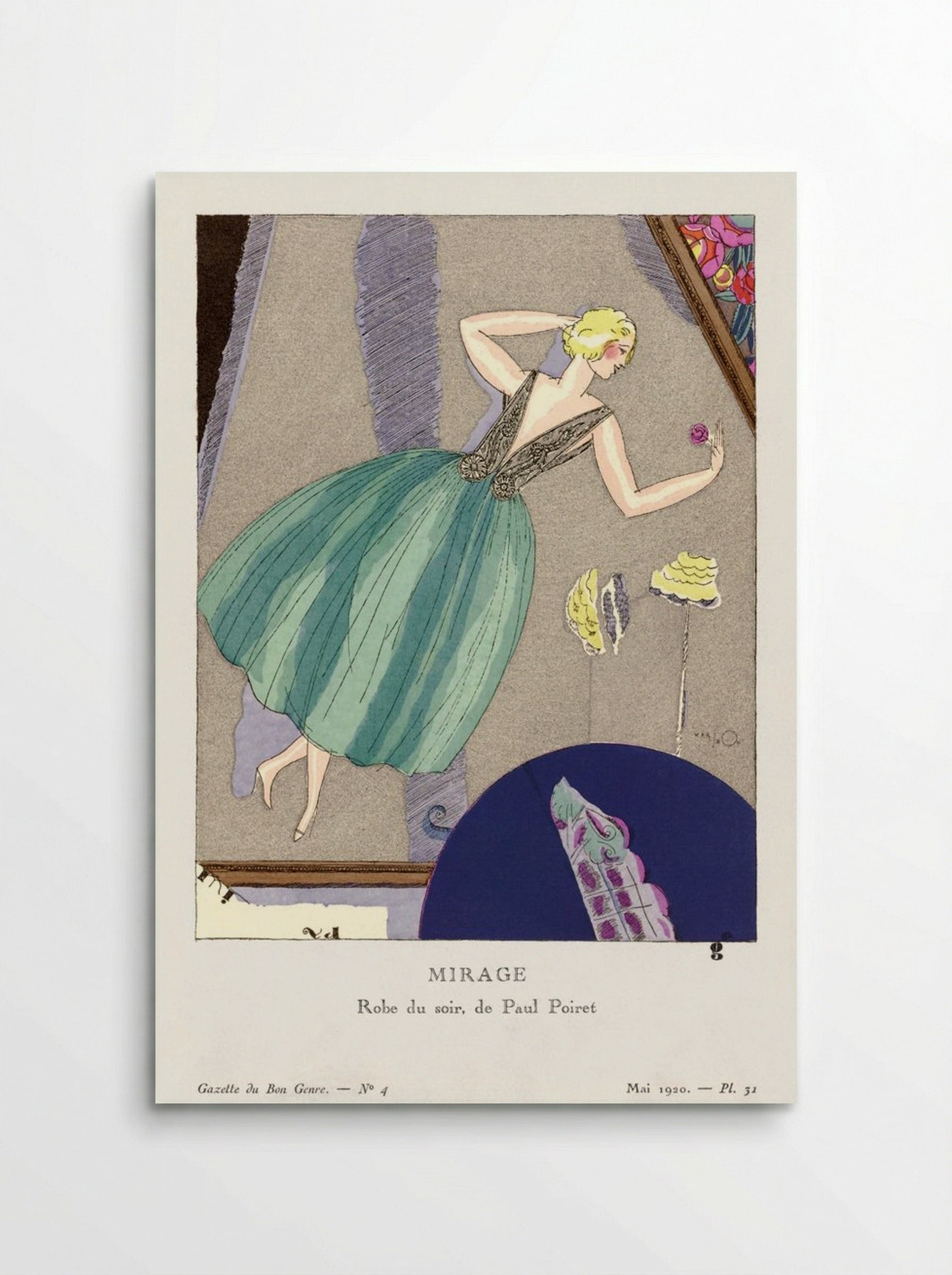 Mirage, Evening Gown Design - Paul Poiret - Poster