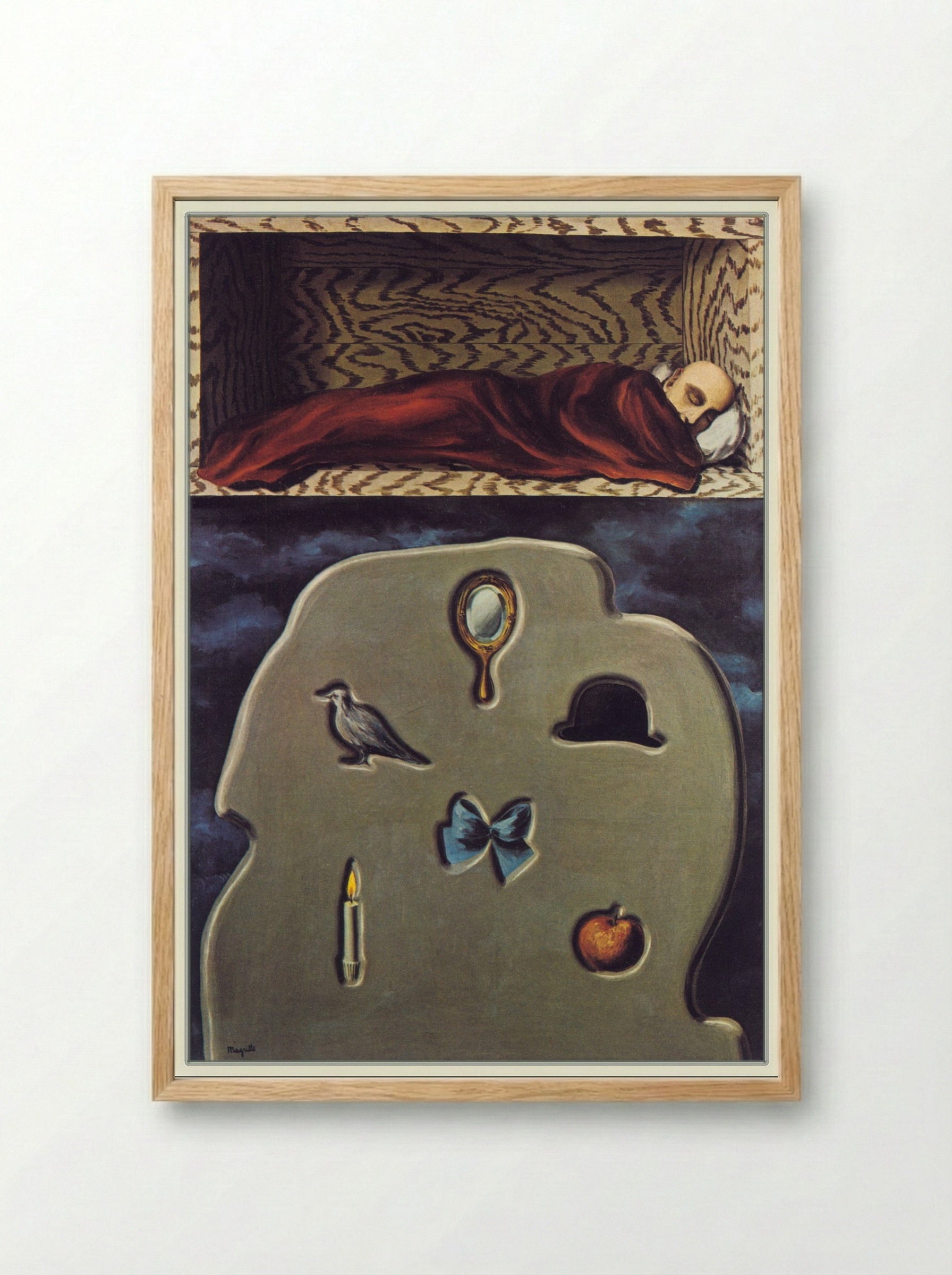 The Reckless Sleeper - René Magritte - Framed Print Wood