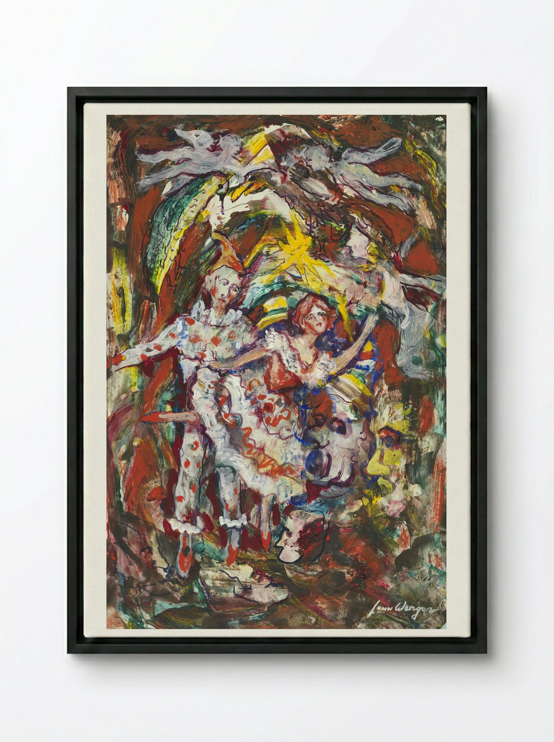 Sketch for Petrouchka by Stravinsky - Léon Wengier - Framed Canvas Black