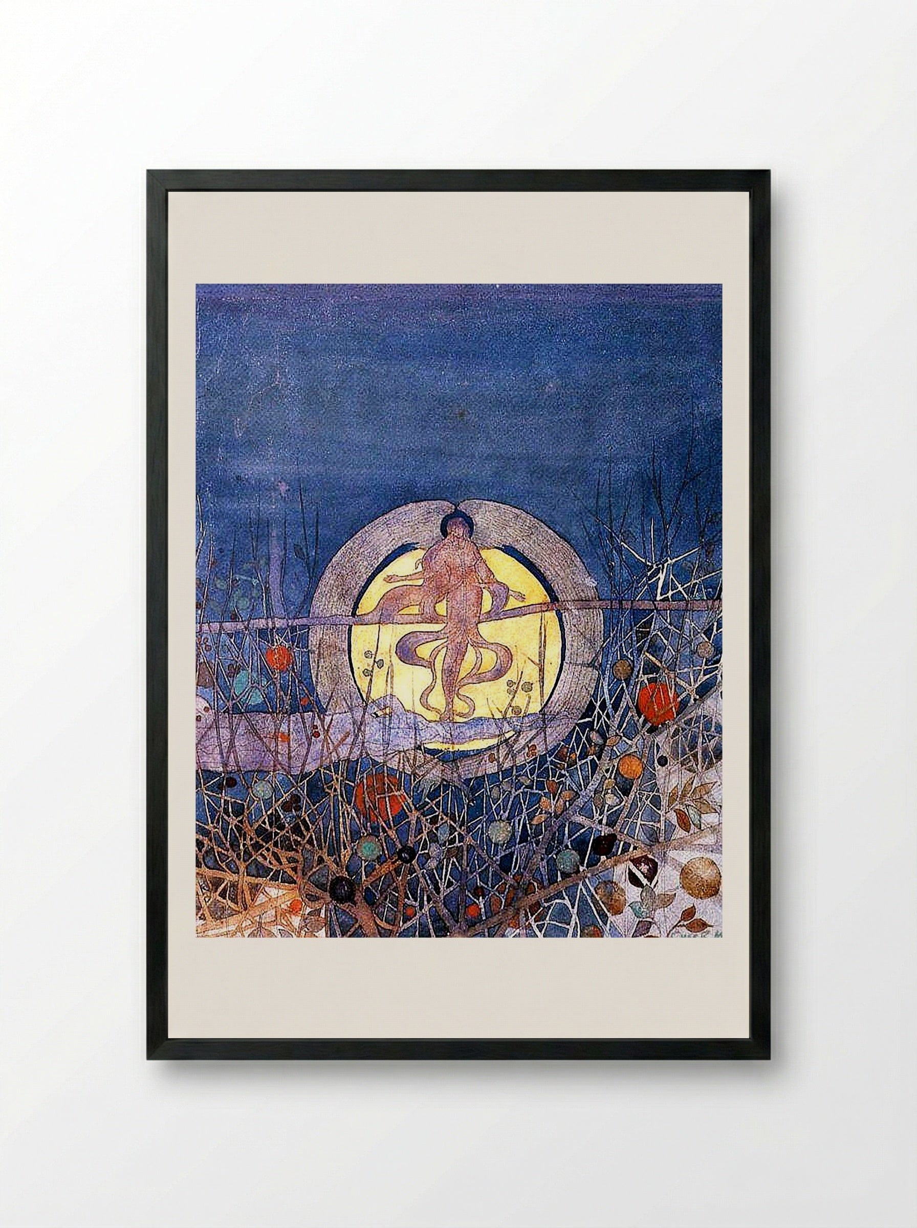 The Harvest Moon - Annie French - Framed Print Black