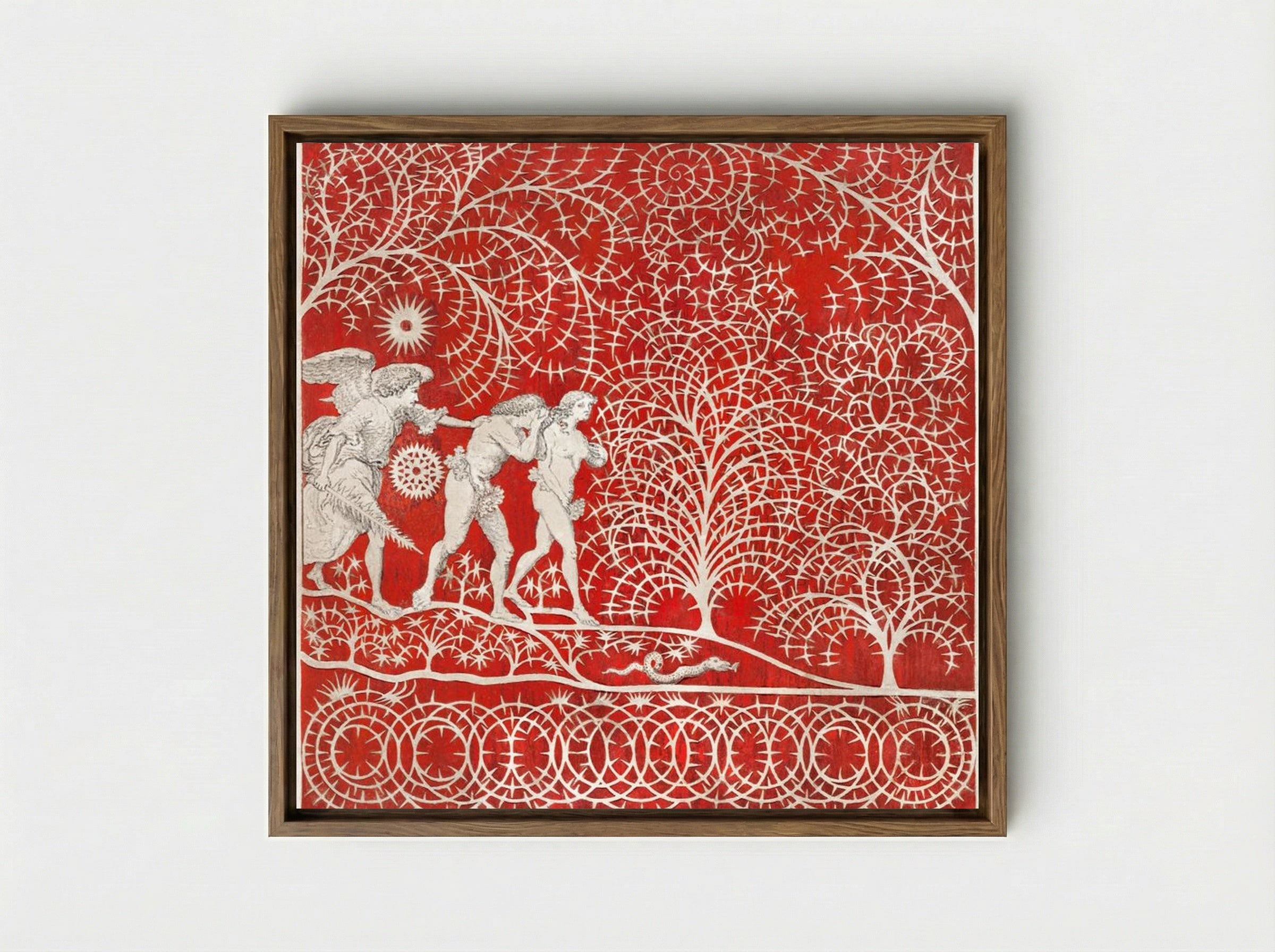 The Expulsion from Eden - Fine Art Print - Framed Canvas Wood