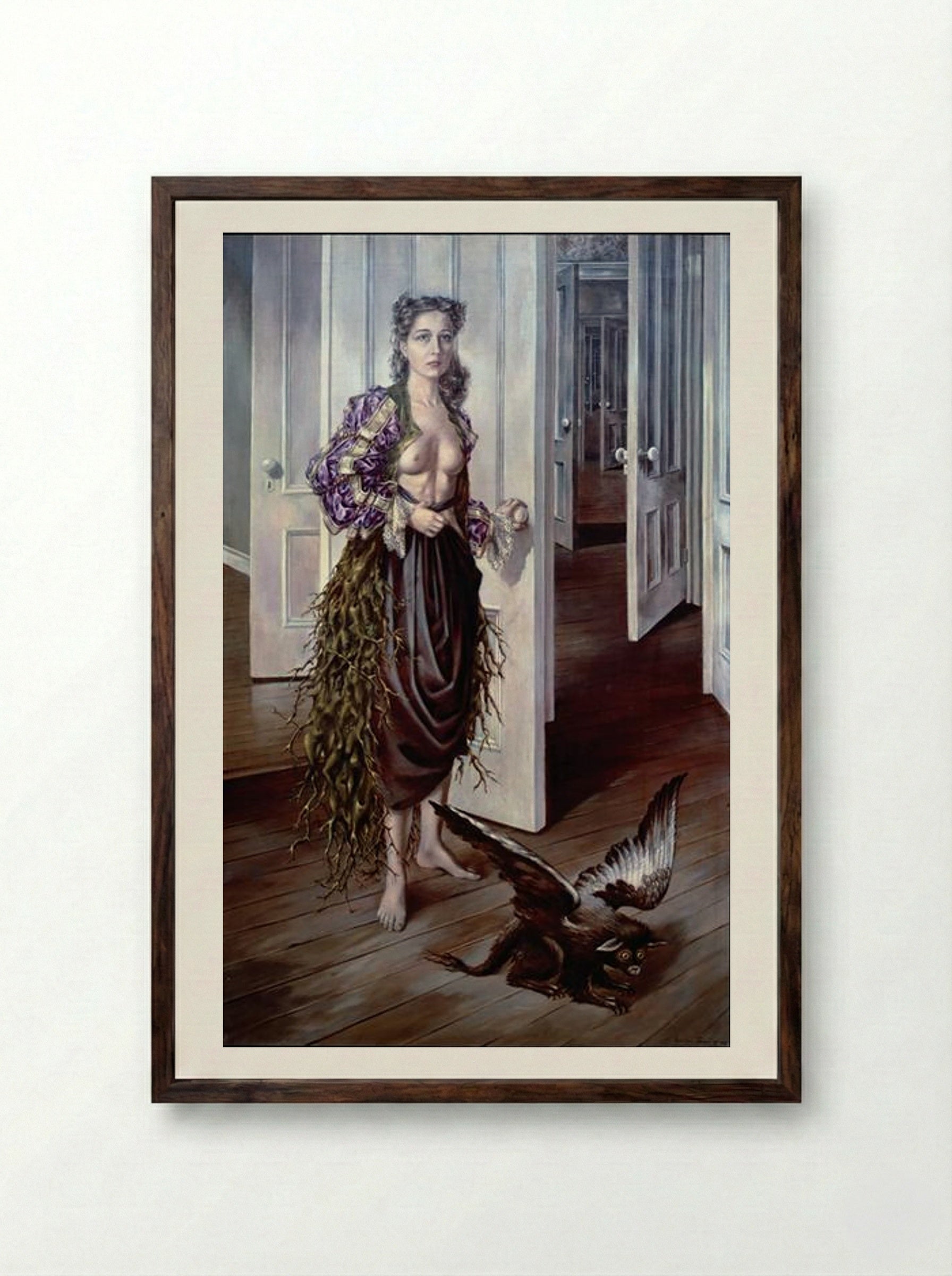 Birthday - Dorothea Tanning - Framed Print Dark Wood