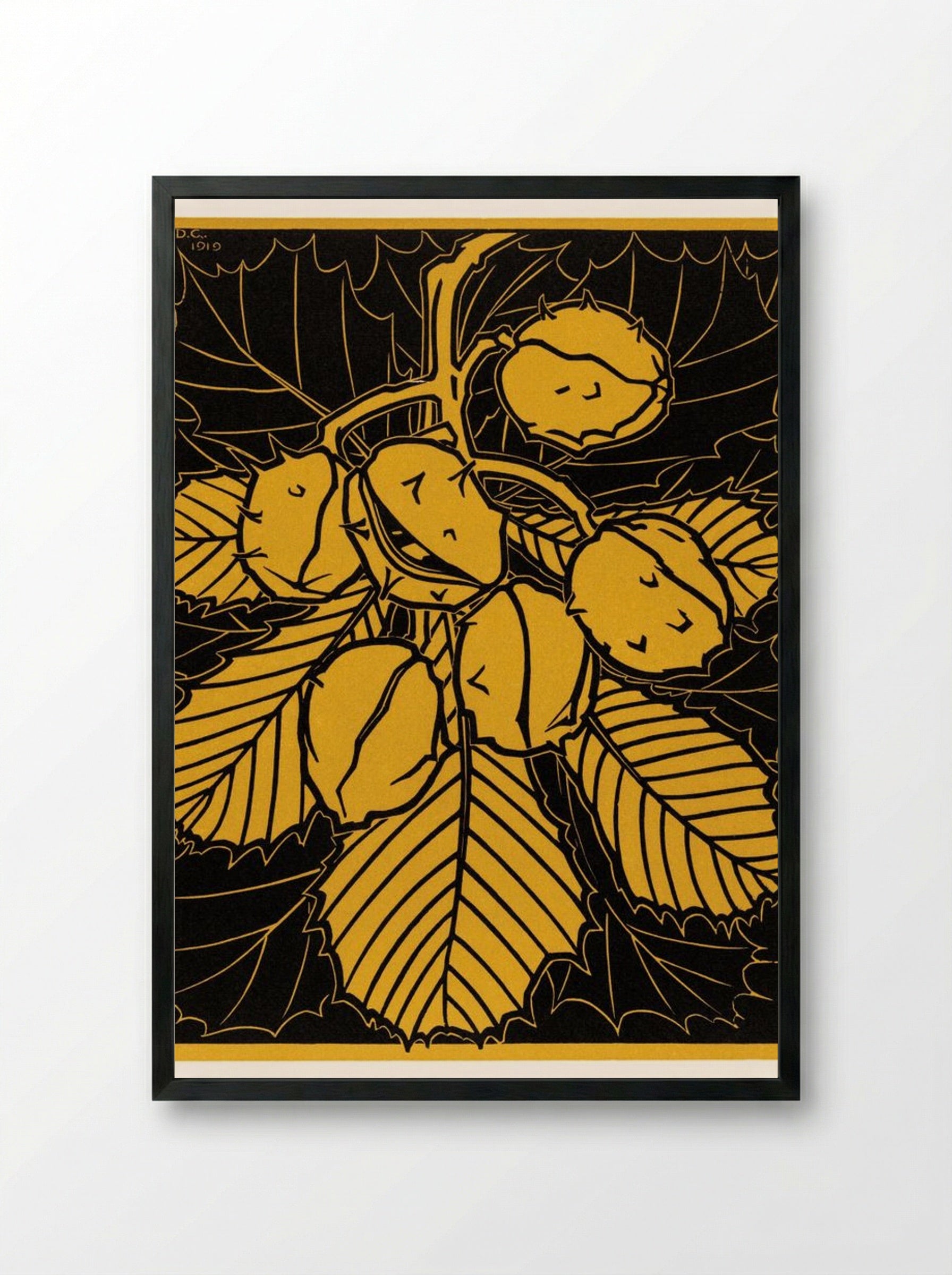 Chestnut Branch - Julie de Graag - Framed Print Black
