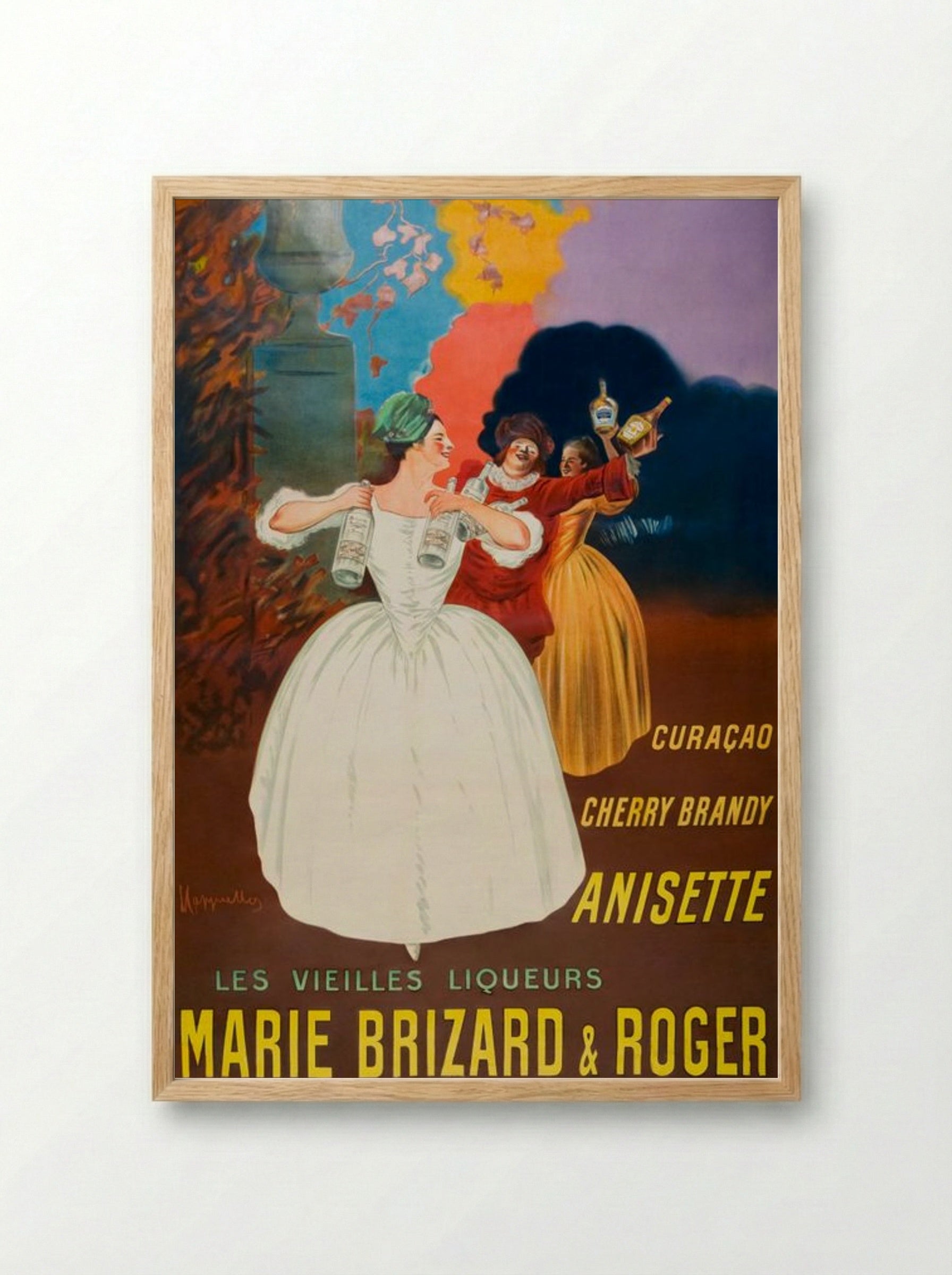 The Old Liqueurs Marie Brizard & Roger - Leonetto Cappiello - Framed Print Wood