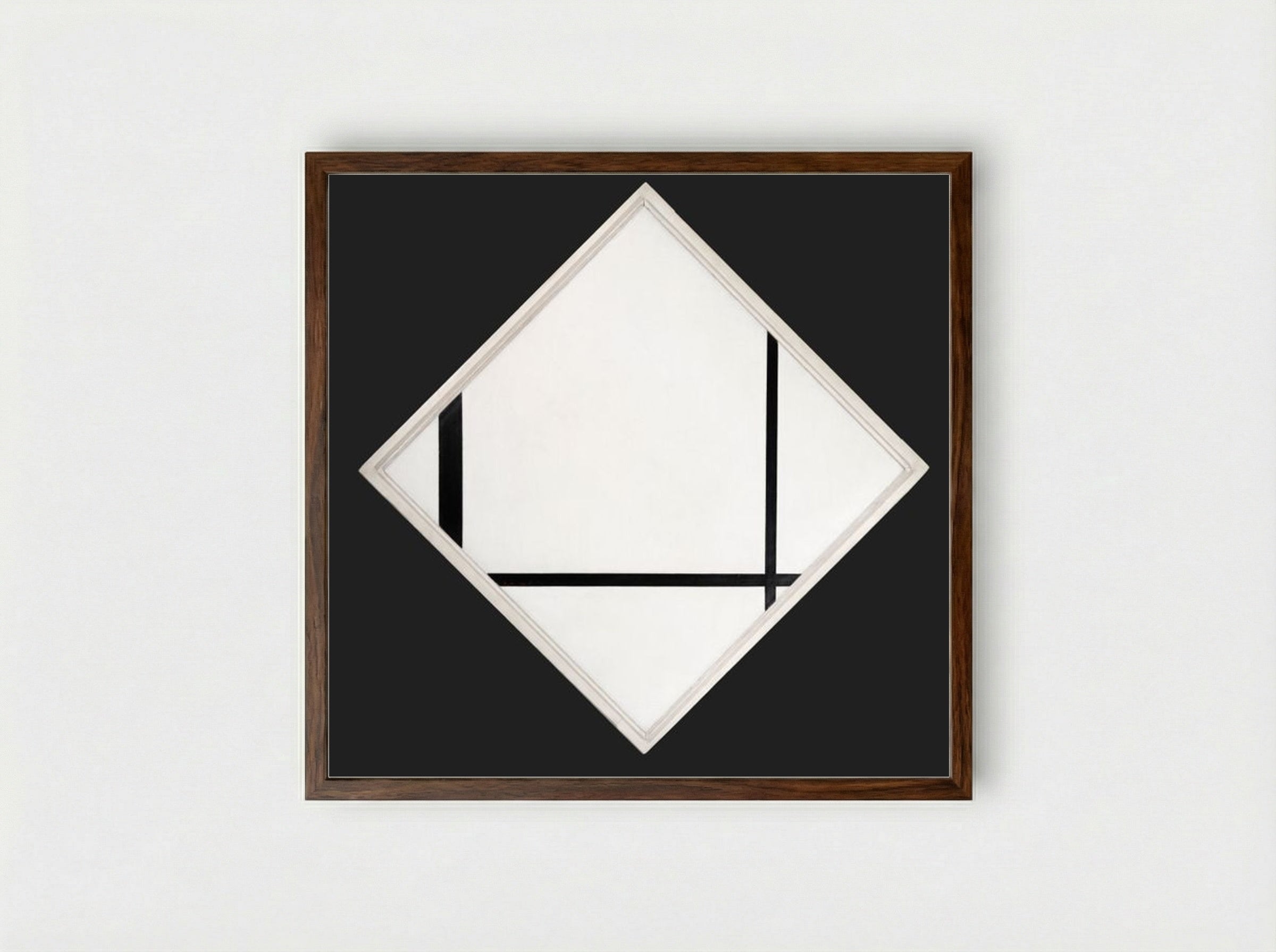 Fox Trot A - Piet Mondrian - Framed Print Dark Wood