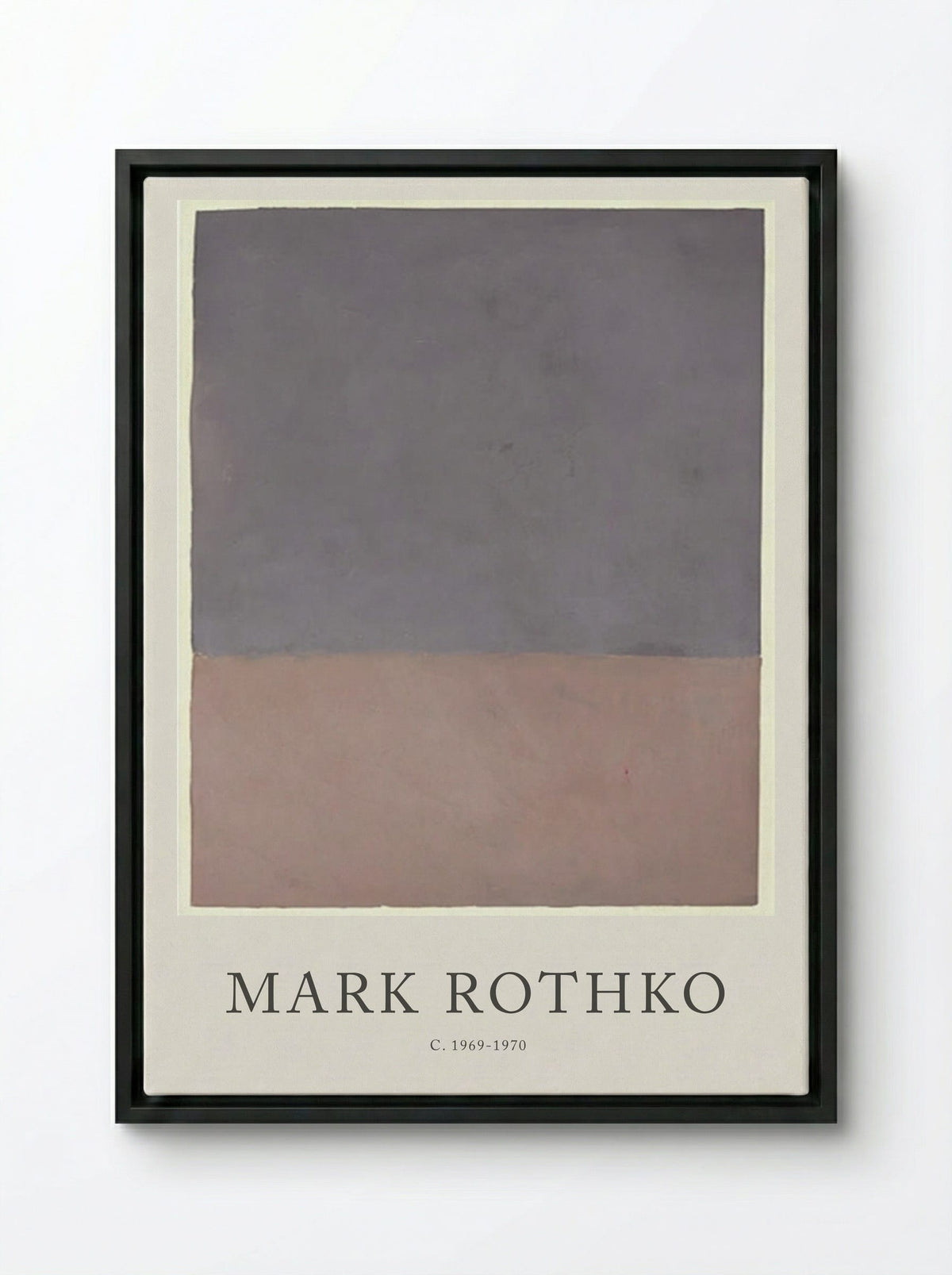 Untitled (Violet and Brown) - Mark Rothko - Framed Canvas Black