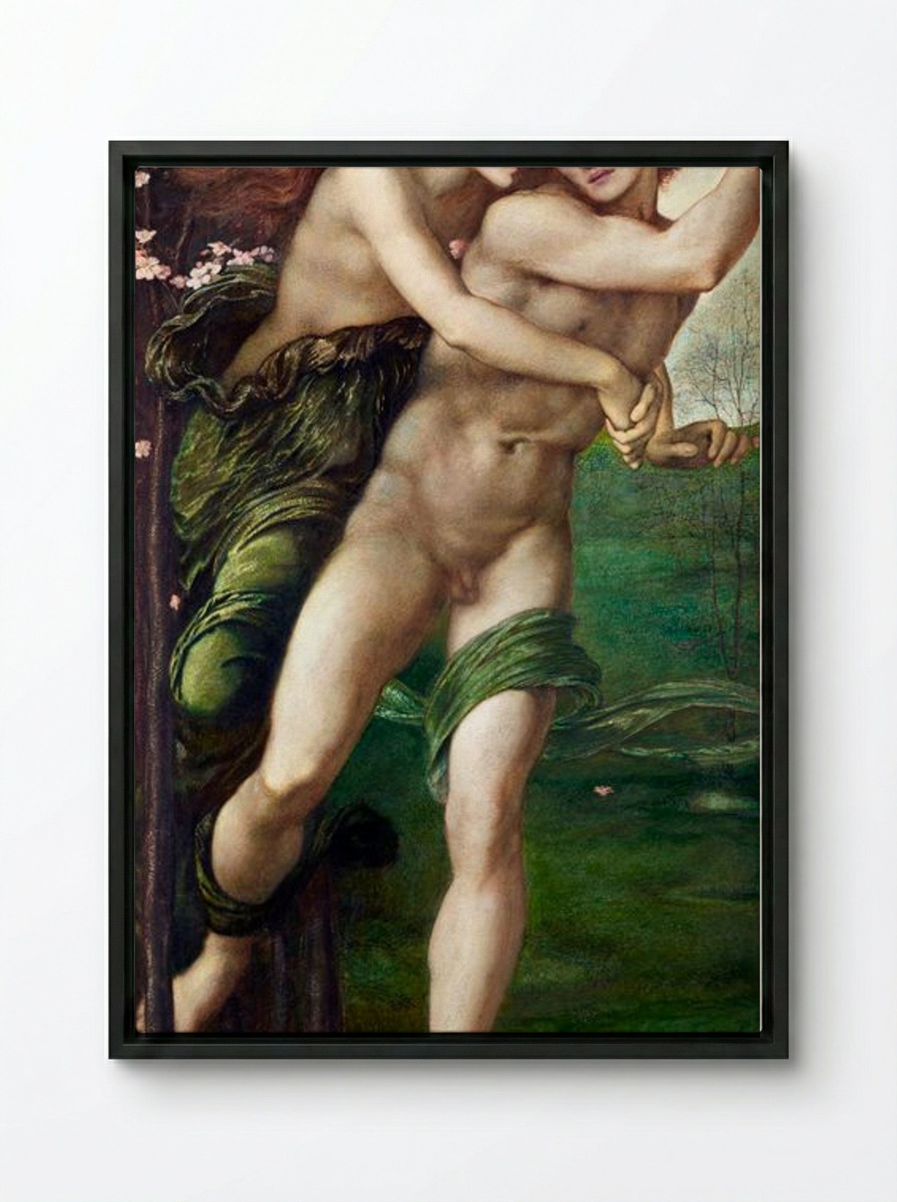 Phyllis and Demophoon - Edward Burne-Jones - Framed Canvas Black