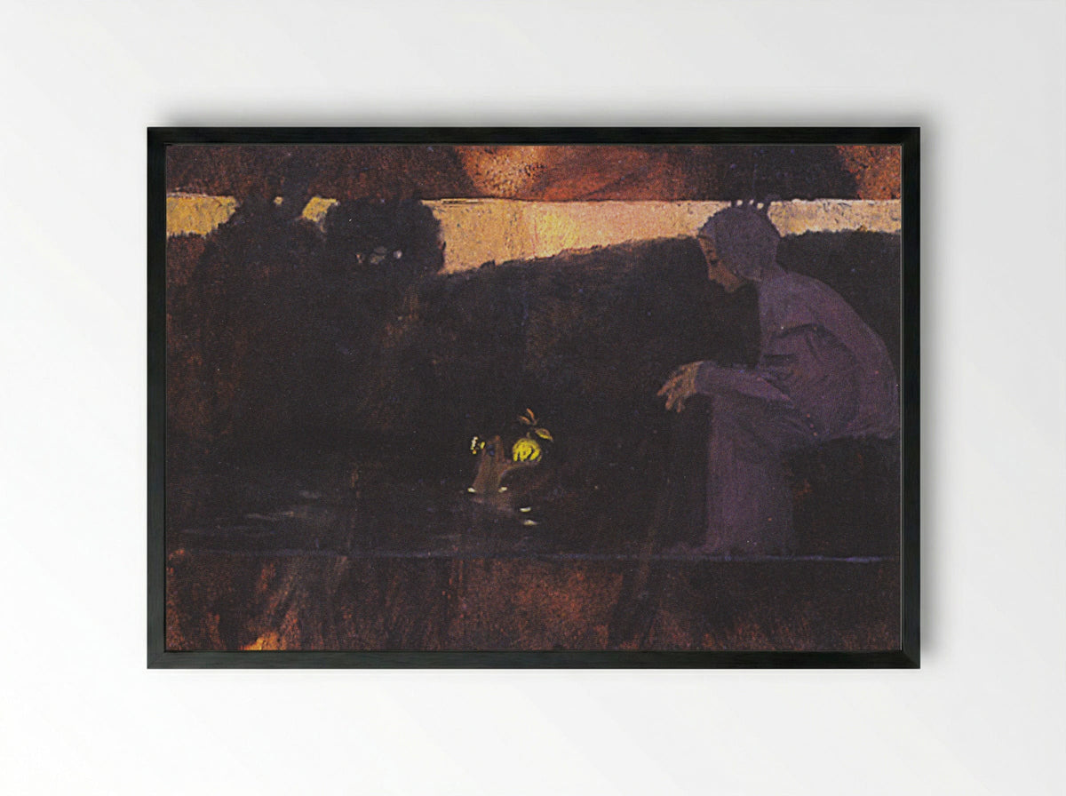 The Frog King - Koloman Moser - Framed Print Black