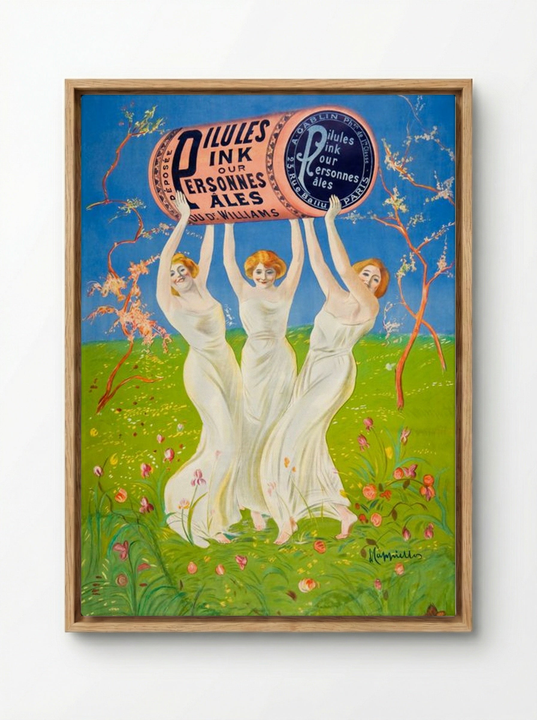 Pillules Ink Our Personnes Ales - Henri Thiriet - Framed Canvas Wood