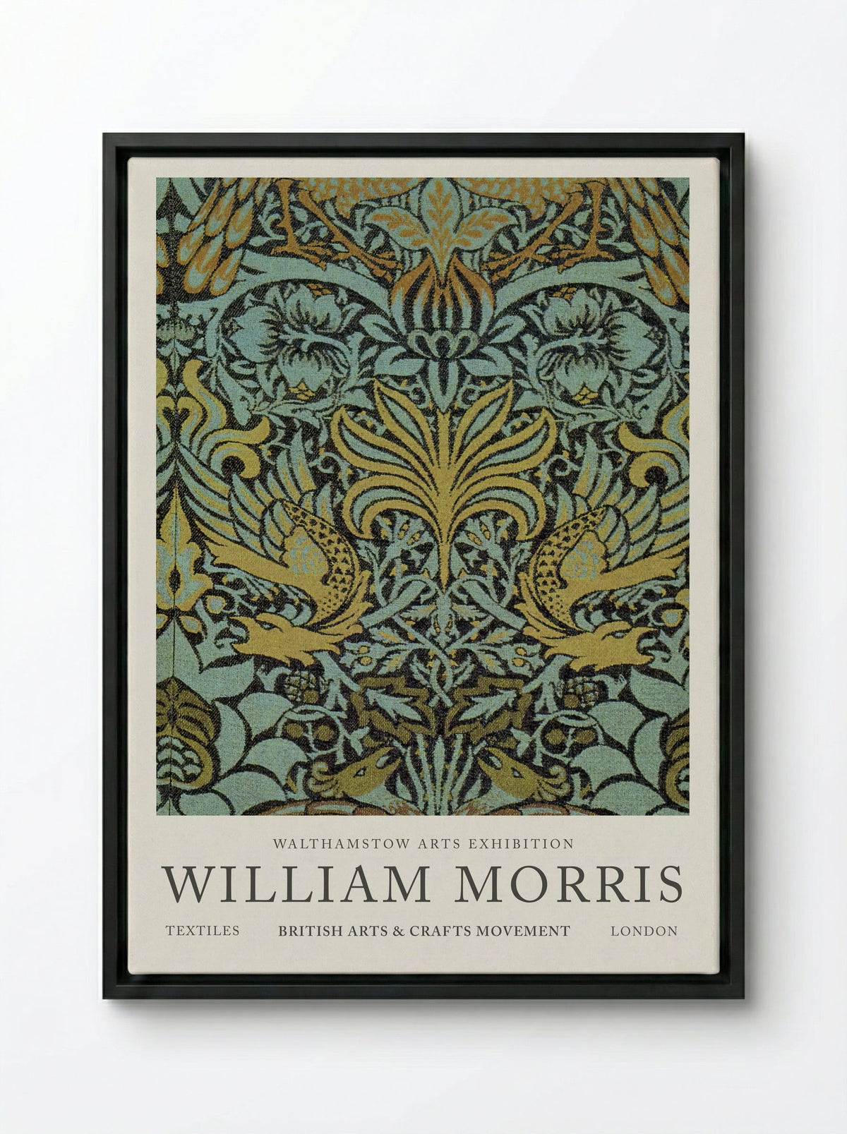 Peacock and Dragon Woven Wool Furnishing Fabric - William Morris - Fine Art Print