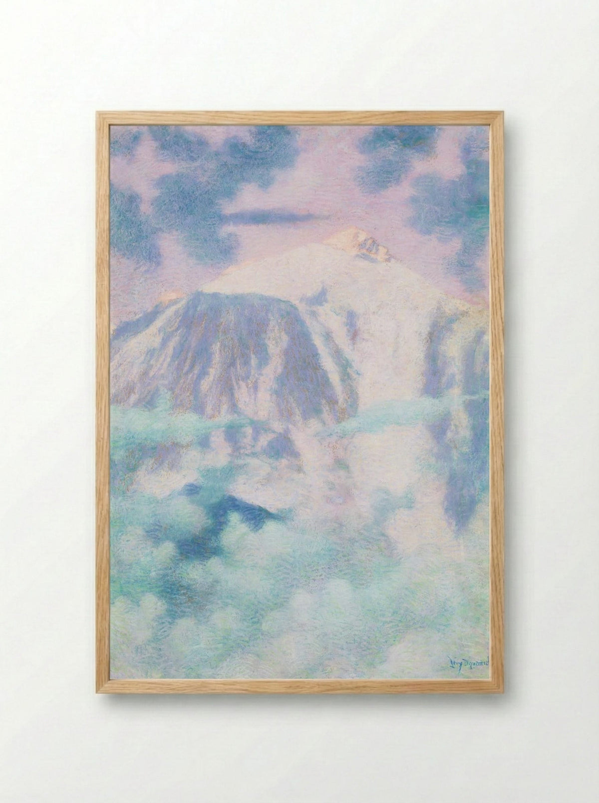 Mountain Peak in Mist - Lévy-Dhurmer - Framed Print Wood