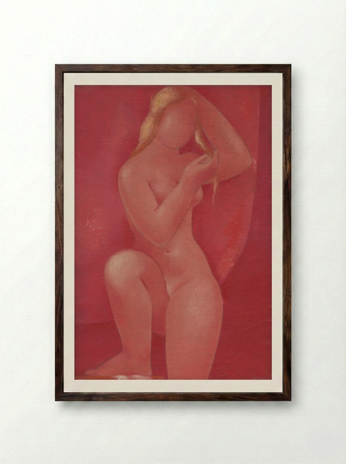 After a Bath - Mikuláš Galanda - Framed Print Dark Wood