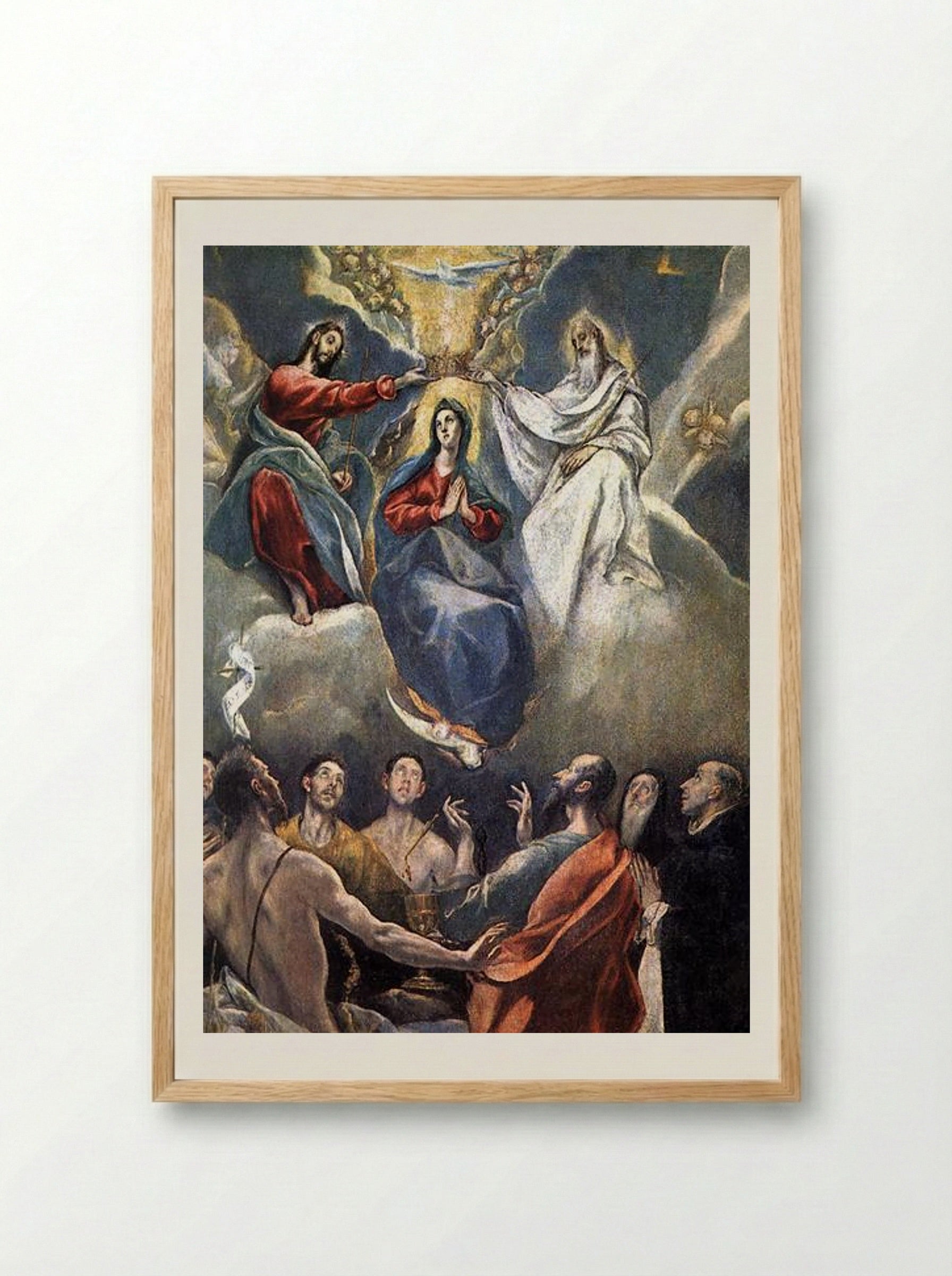 Coronation of the Virgin - El Greco - Framed Print Wood