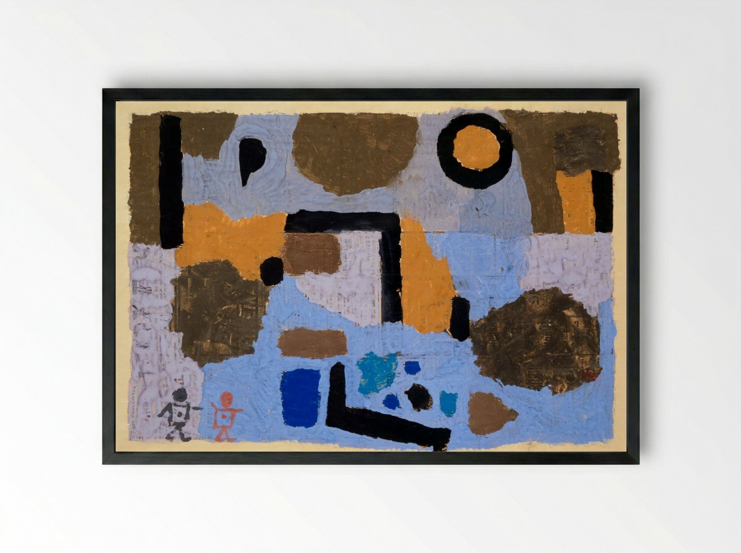 With the Two Lost Ones - Paul Klee - Framed Print Black