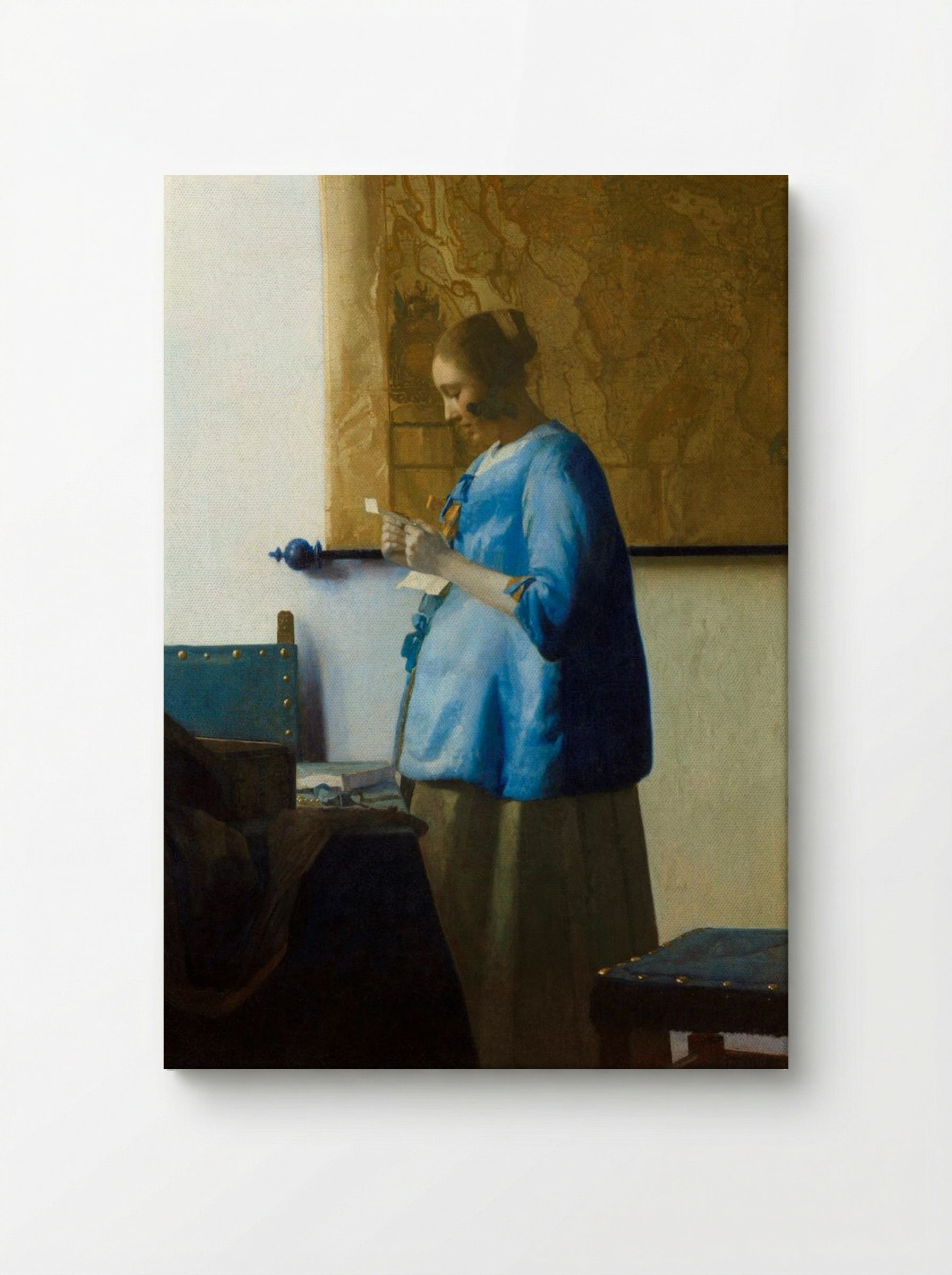 Woman Reading a Letter - Johannes Vermeer - Canvas