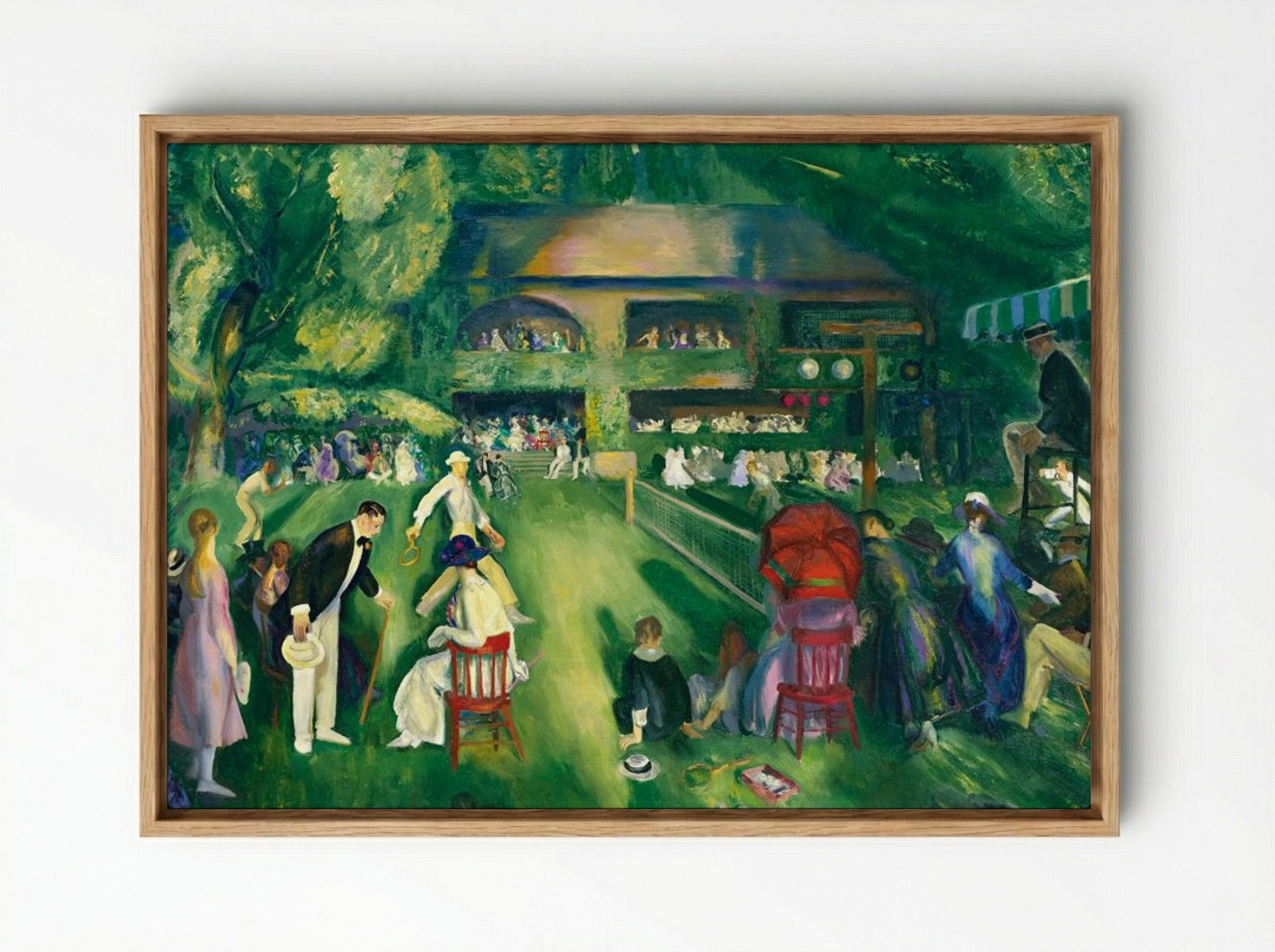 Tennis at Newport - George Bellows - Framed Canvas Wood