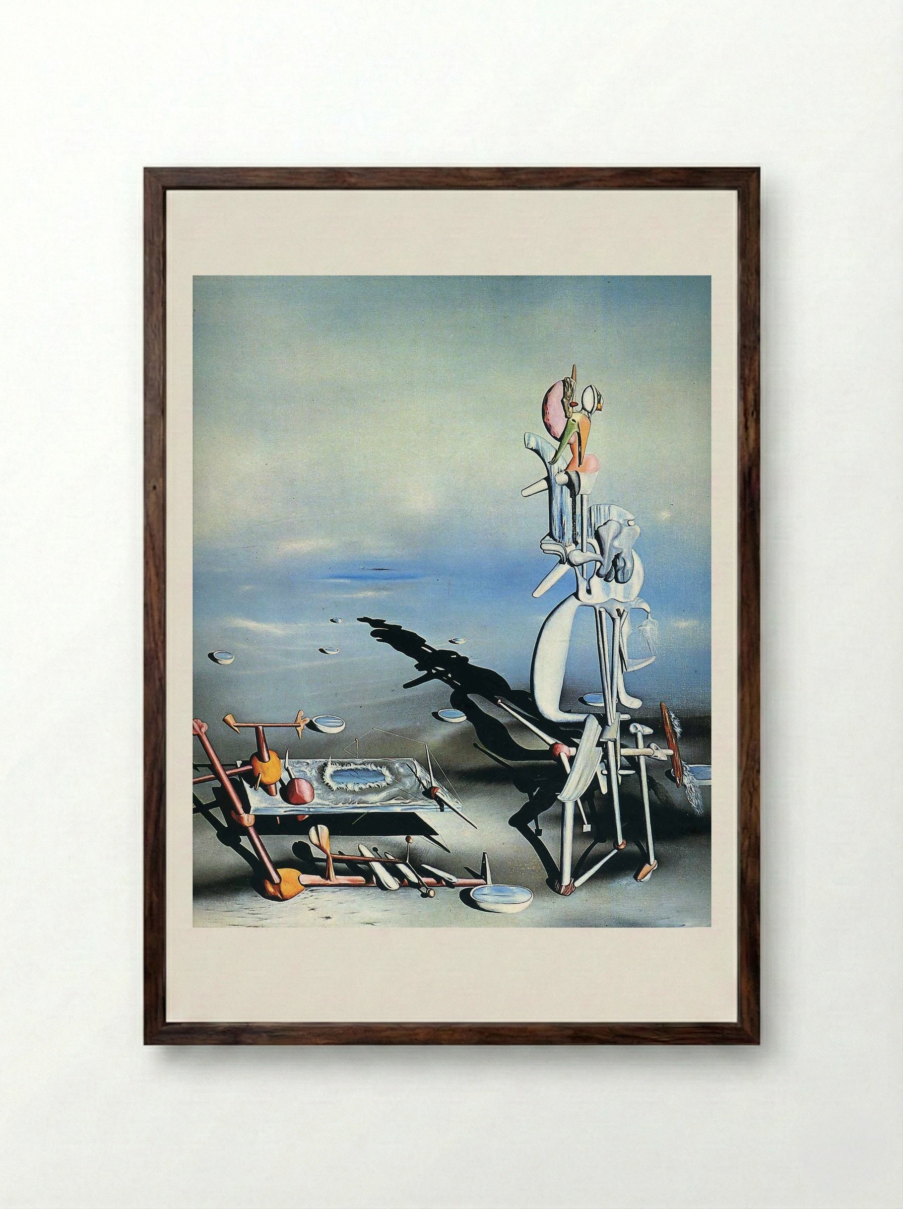 Indefined Divisibility - Yves Tanguy - Framed Print Dark Wood