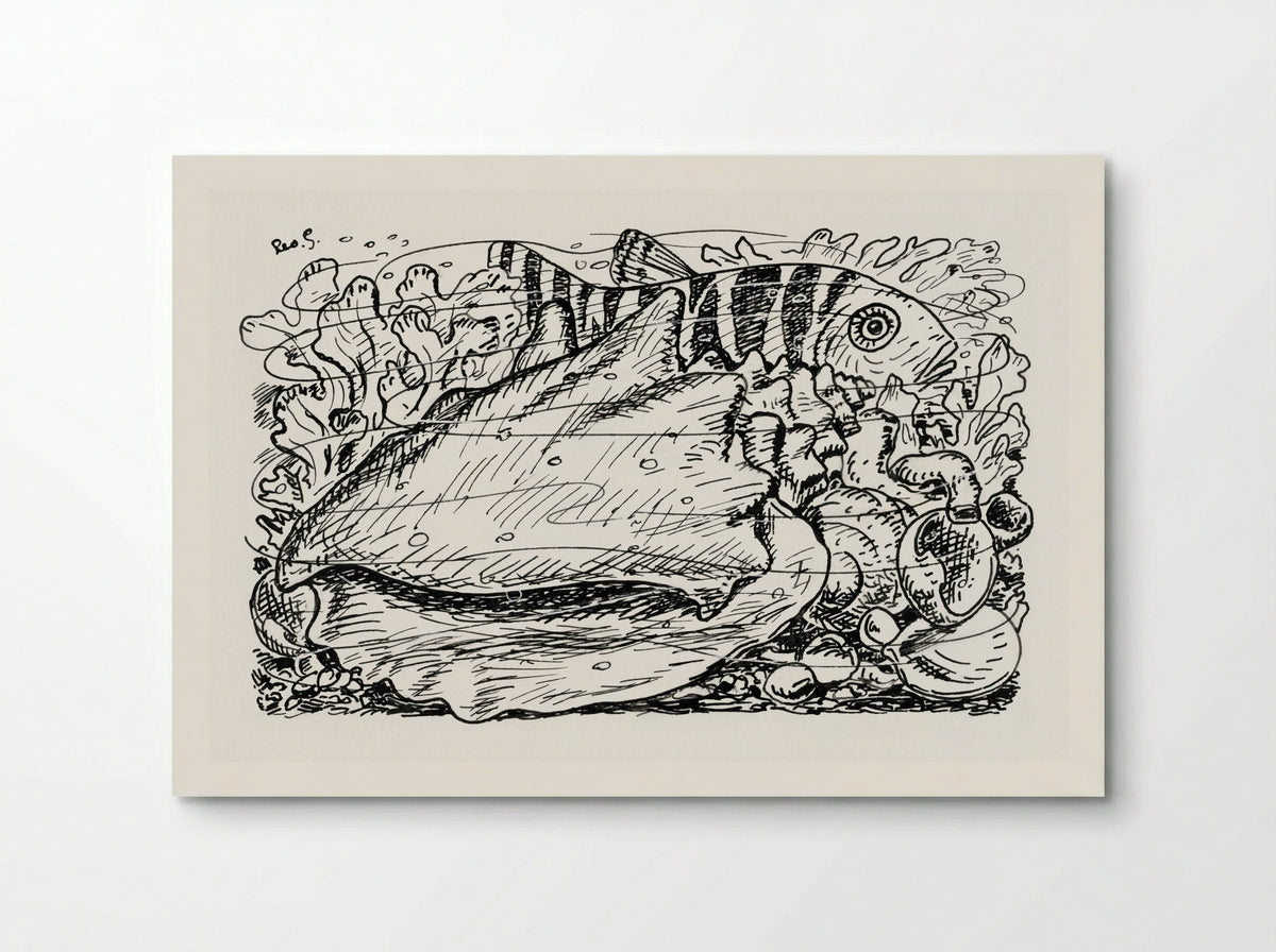 Fish and Shell in the Water - Leo Gestel - Poster