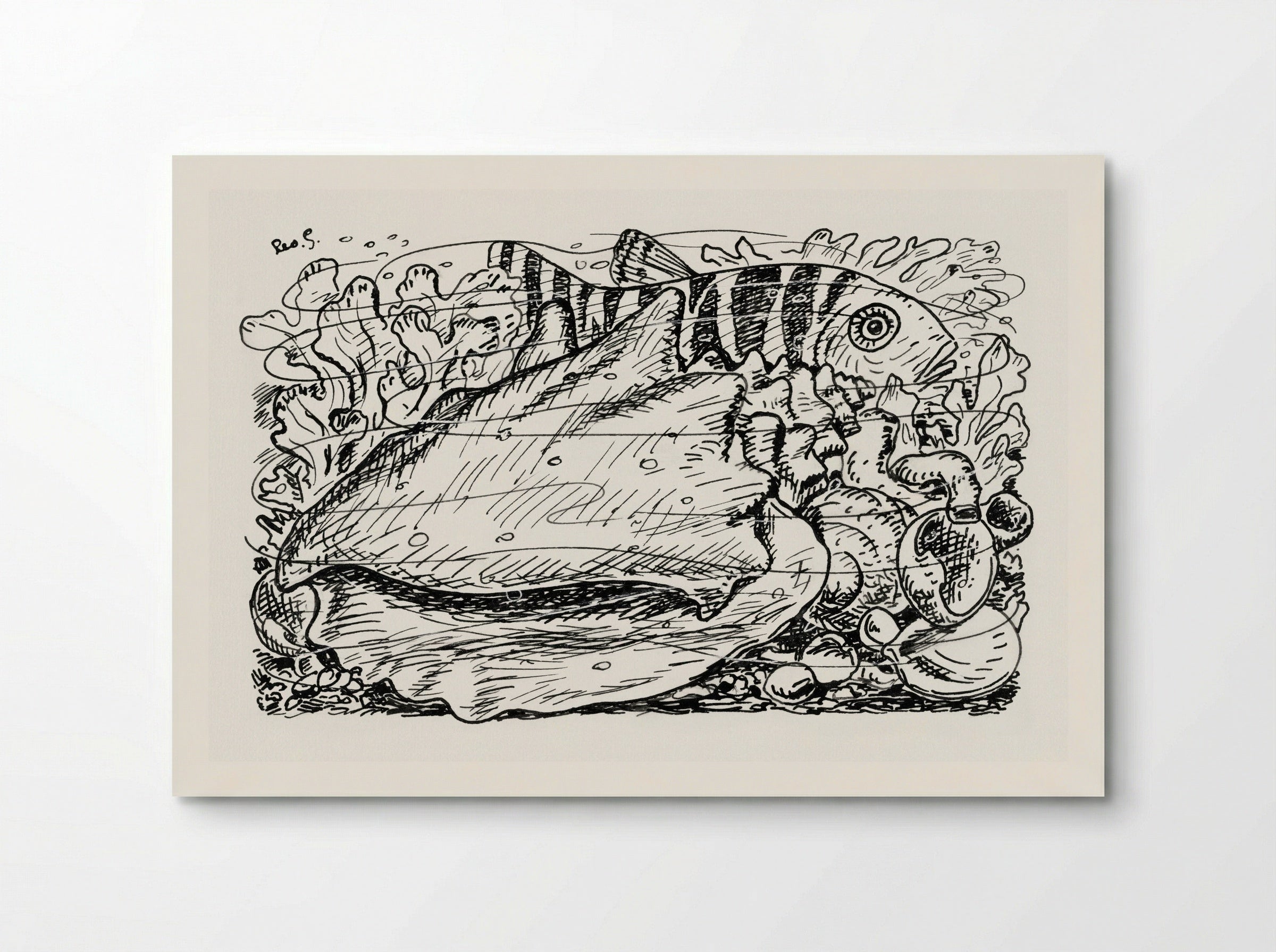 Fish and Shell in the Water - Leo Gestel - Poster
