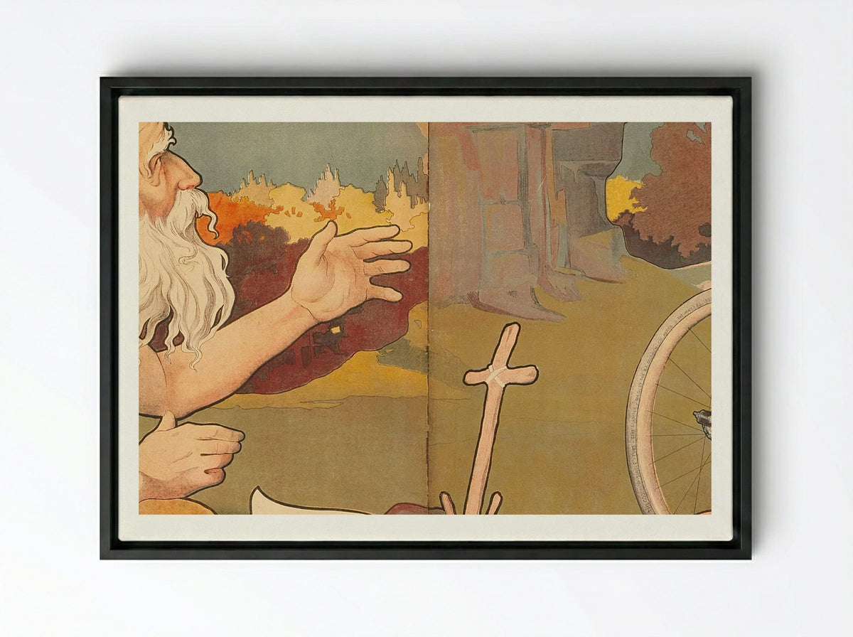 Dayton Cycles: Tentation Suprême - Henry Thiriet - Framed Canvas Black