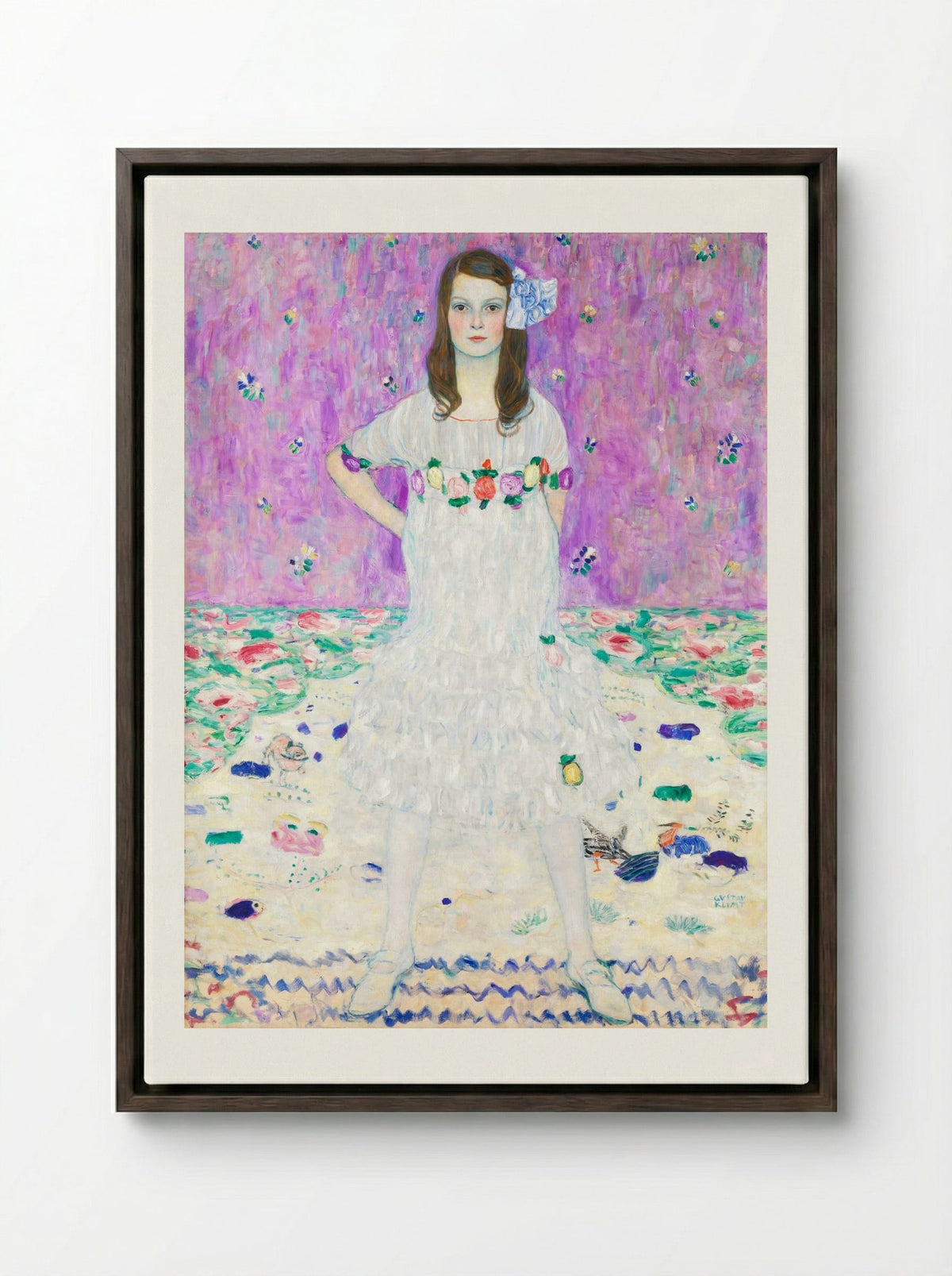 Mäda Primavesi - Gustav Klimt - Framed Canvas Dark Wood