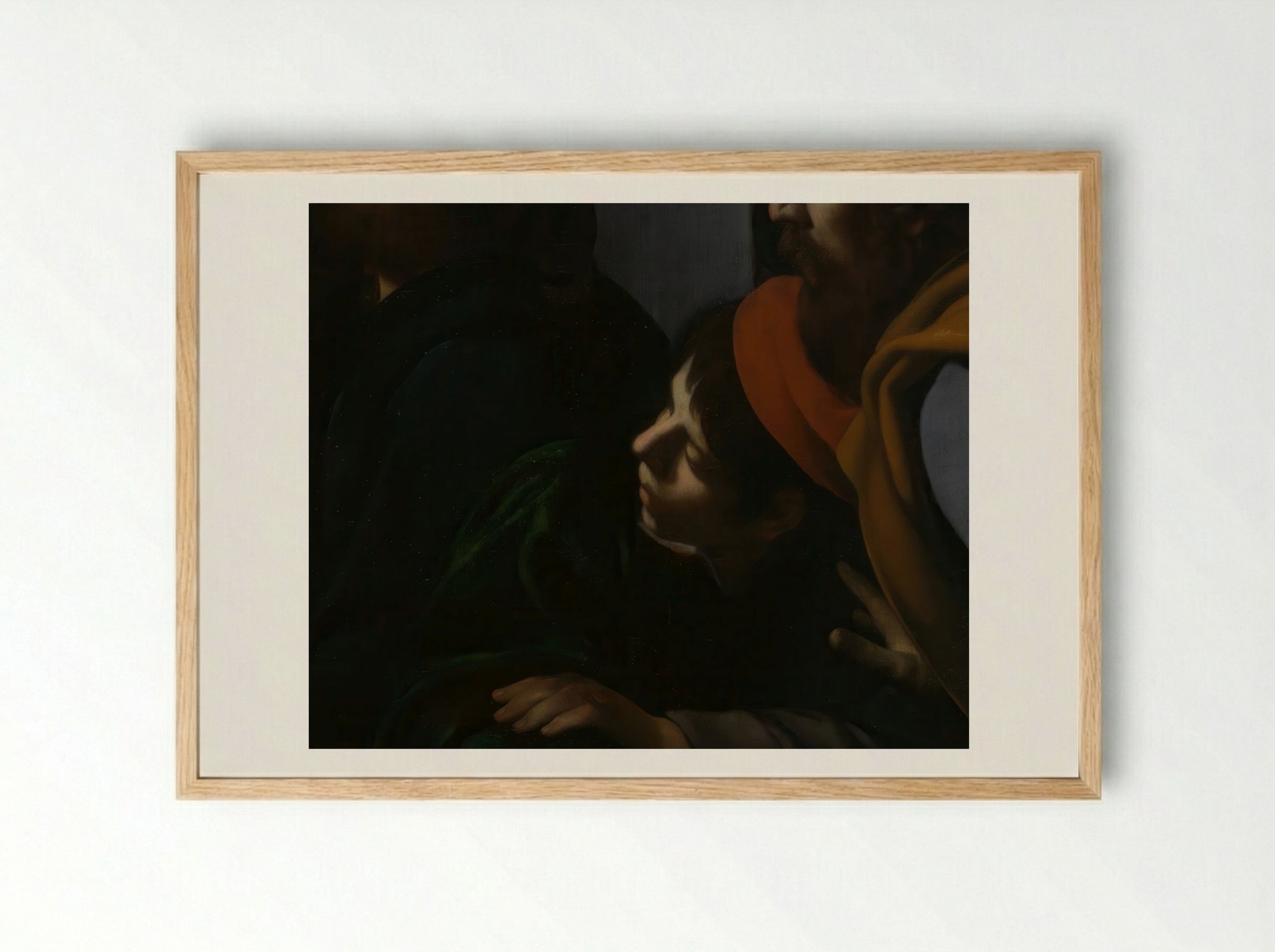 The Calling of Saint Matthew - Giovanni Battista Caracciolo - Framed Print Wood