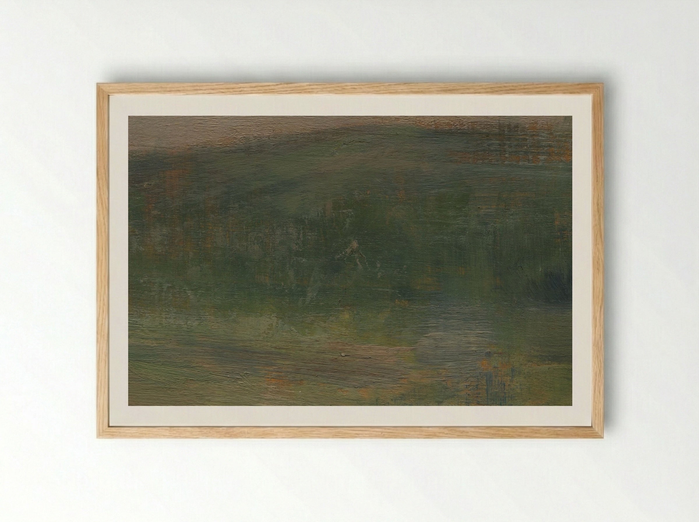 Landscape at Saint-Ouen - Georges Seurat - Framed Print Wood