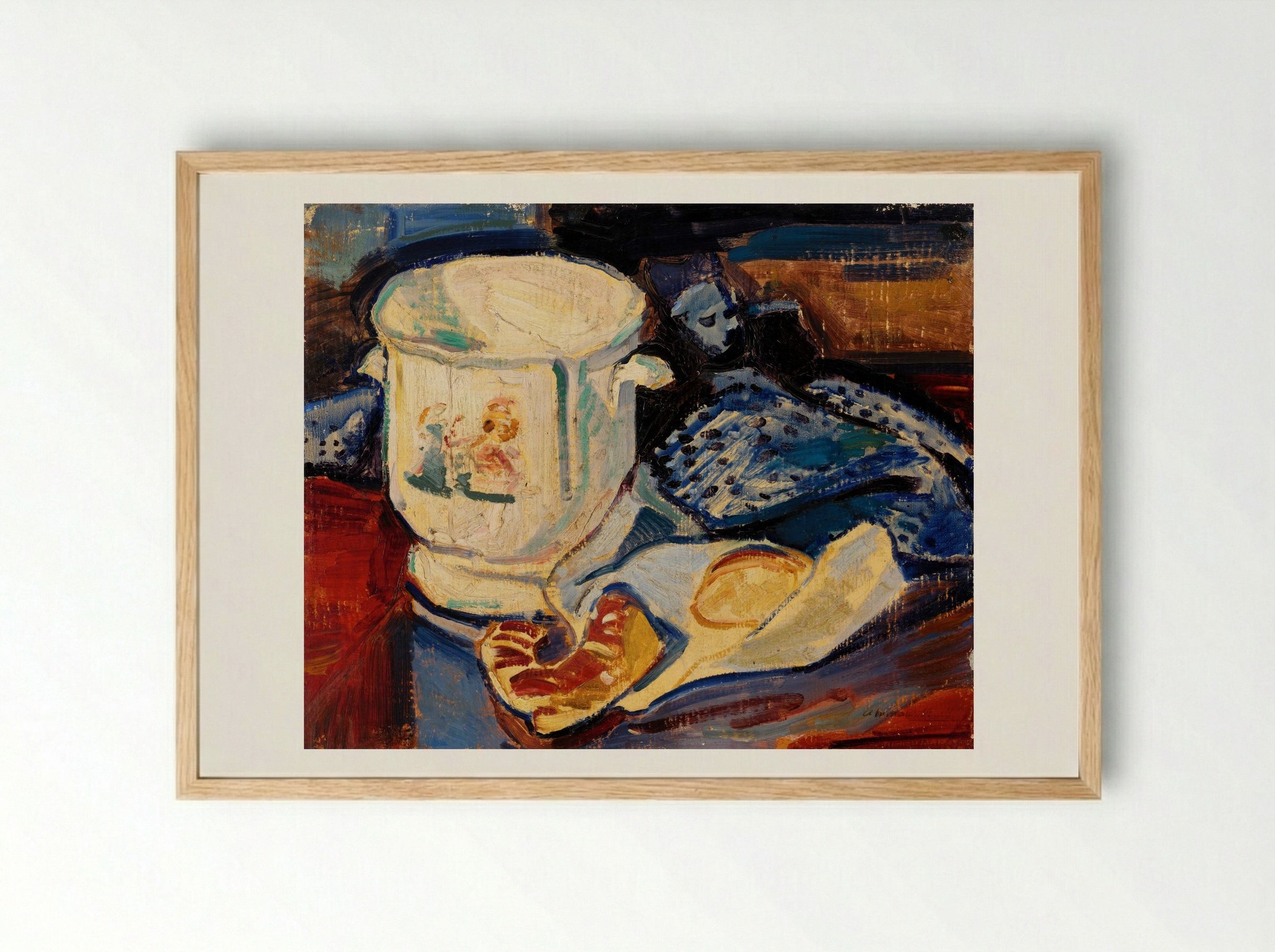 Still Life with Jardinière - Alfred Henry Maurer - Framed Print Wood
