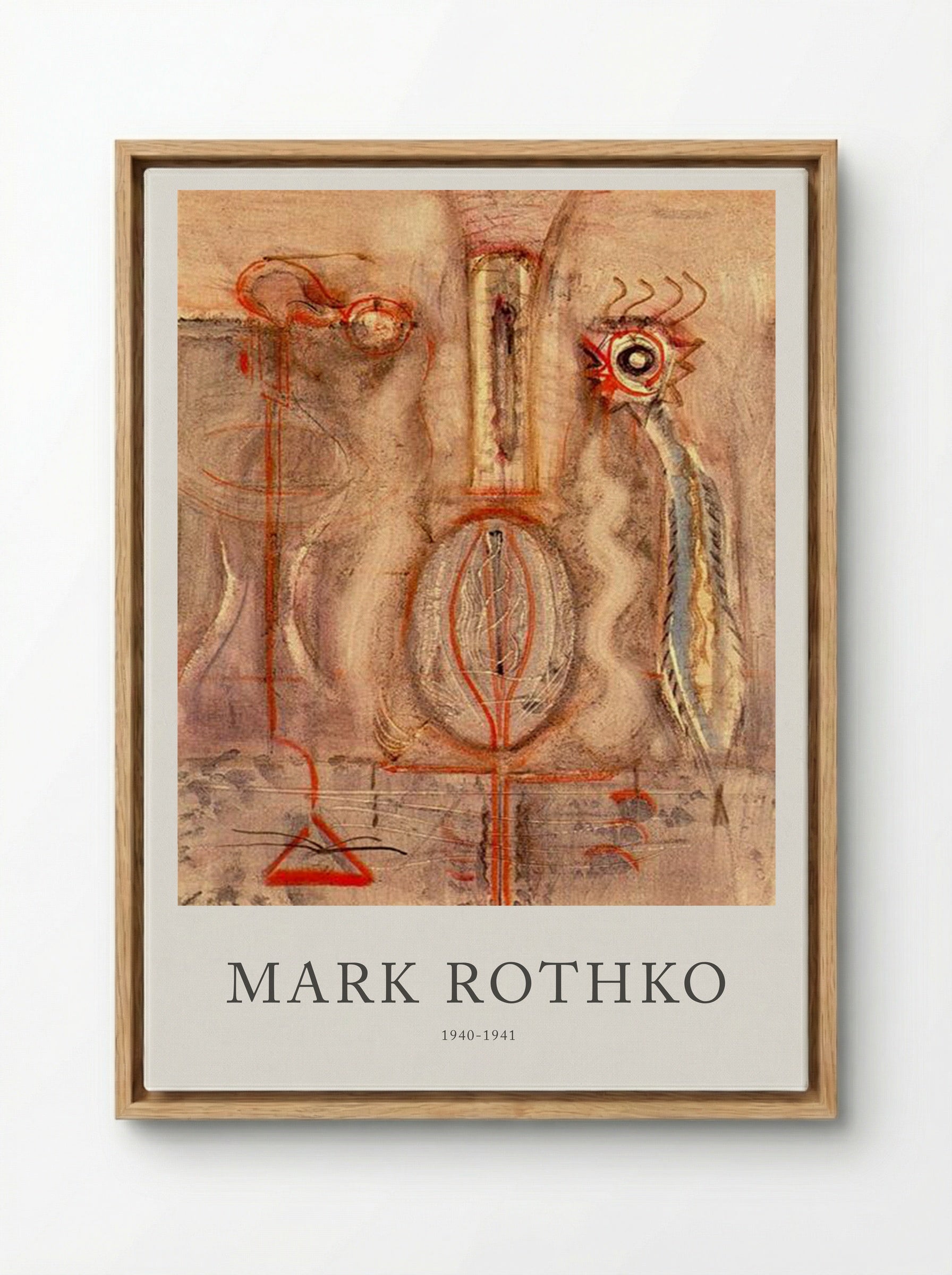 Untitled (Biomorphic Composition) - Mark Rothko - Framed Canvas Wood