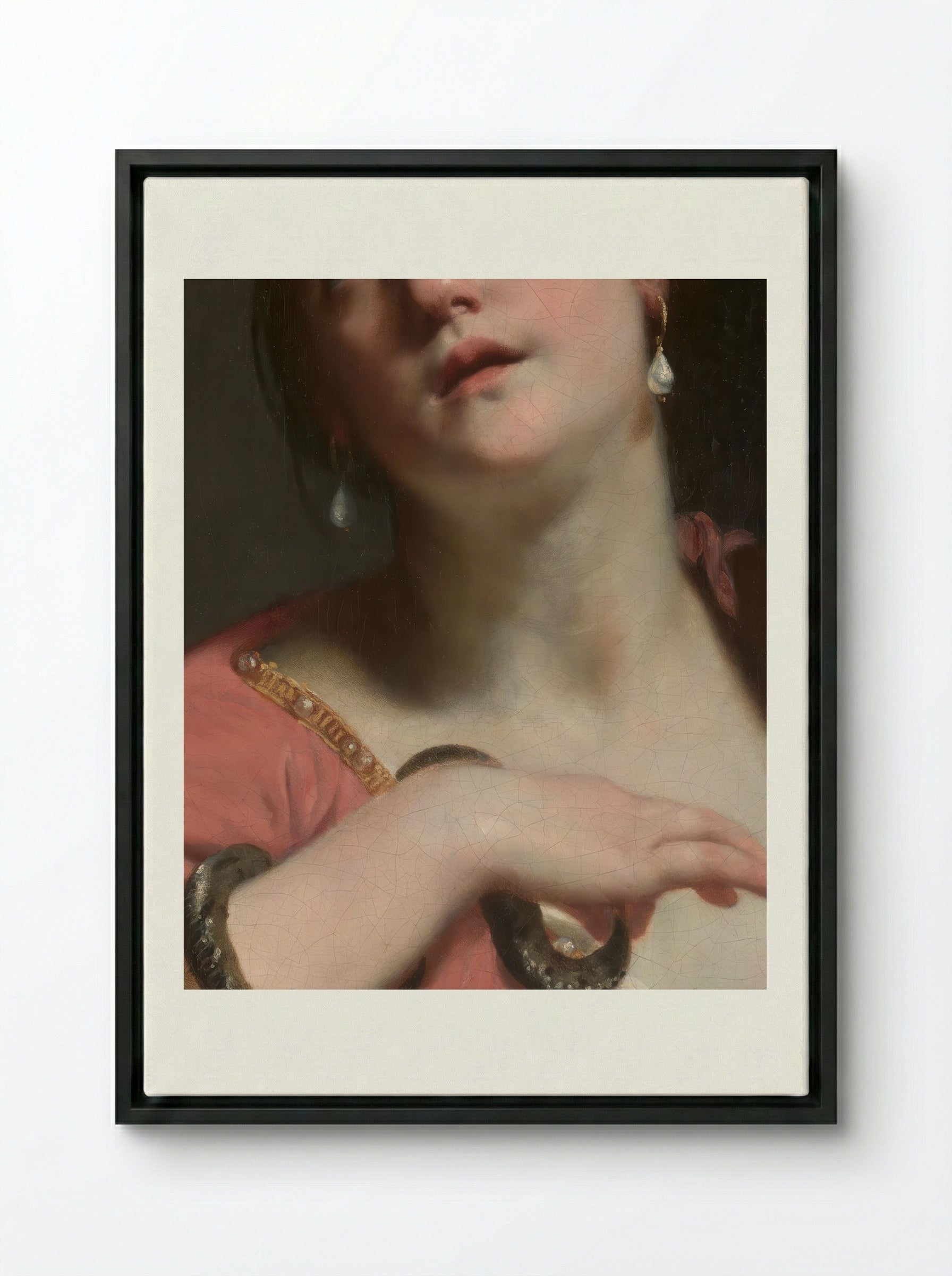 The Death of Cleopatra - Guido Cagnacci - Framed Canvas Black