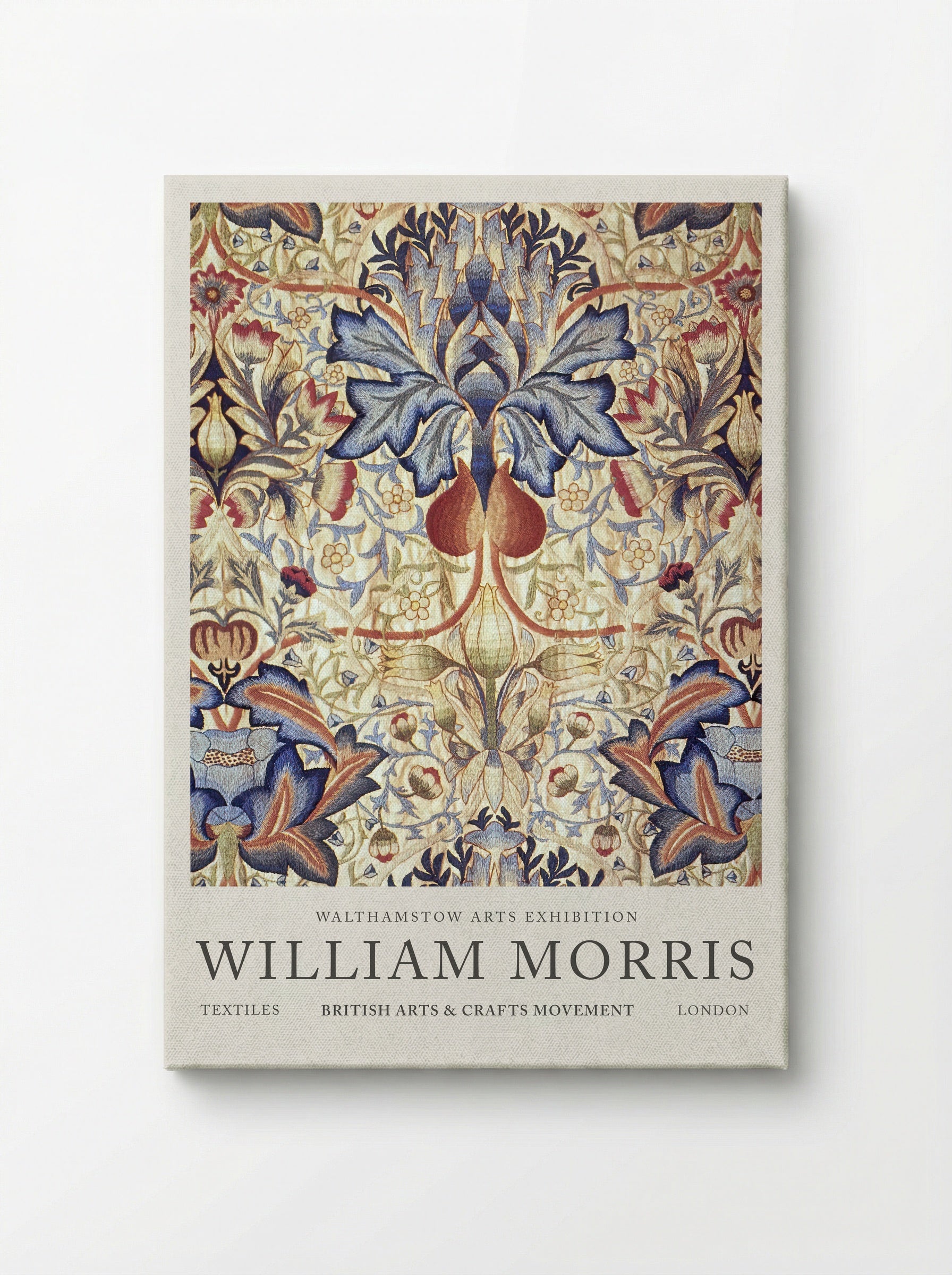 Acanthus Embroidered Panel - William Morris - Canvas