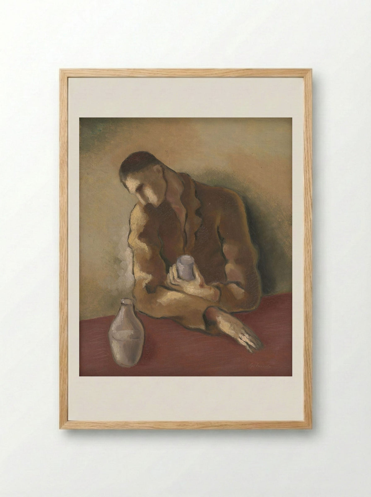 Drunkard - Mikuláš Galanda - Framed Print Wood