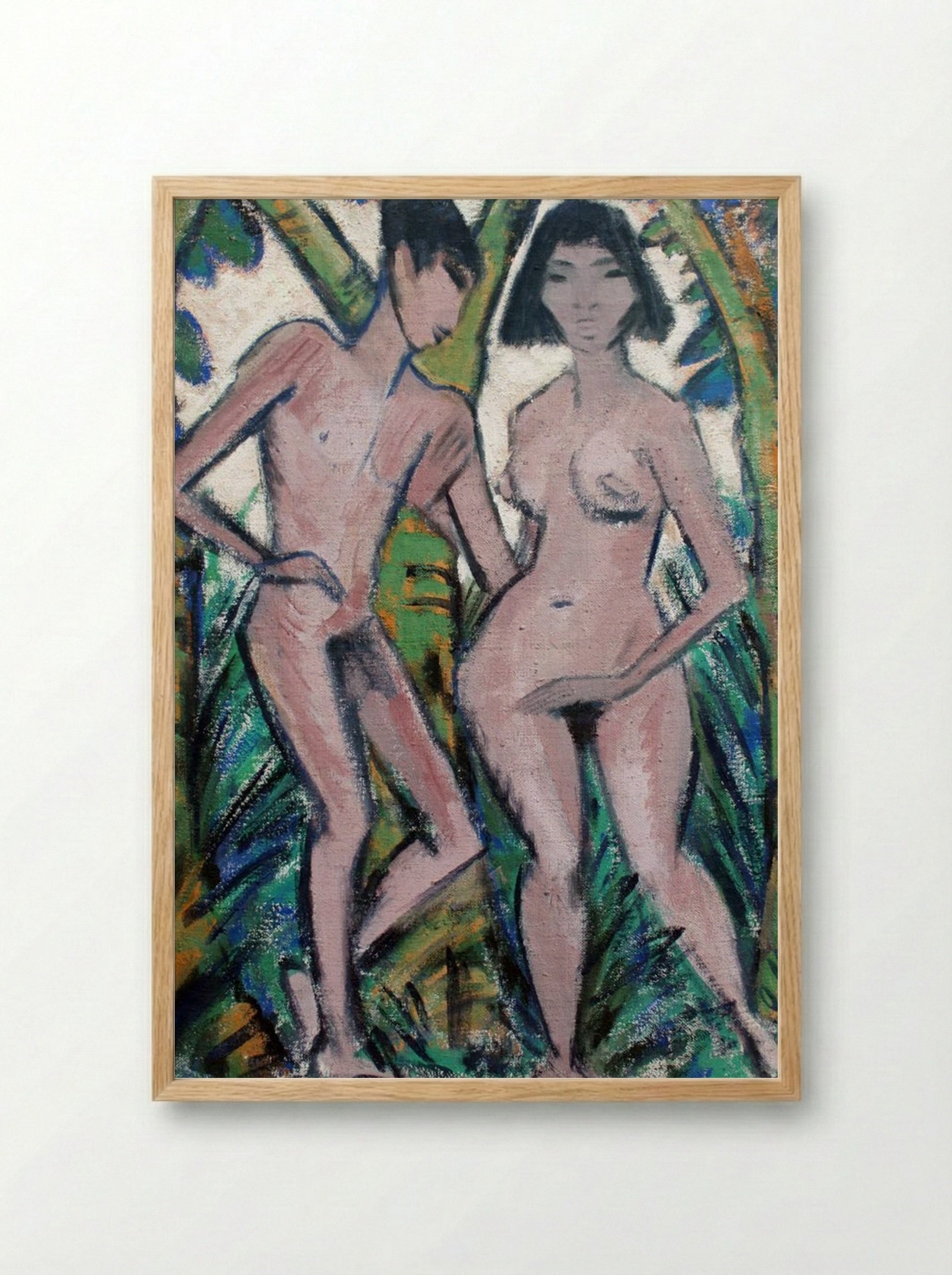 Adam and Eve - Otto Mueller - Framed Print Wood