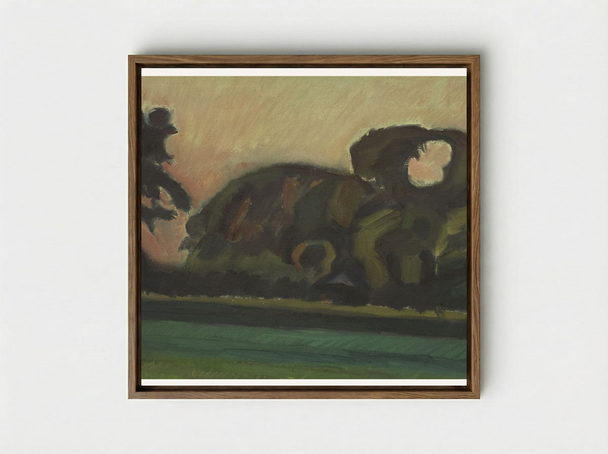 Landscape after Sunset - Harald Giersing - Framed Canvas Wood