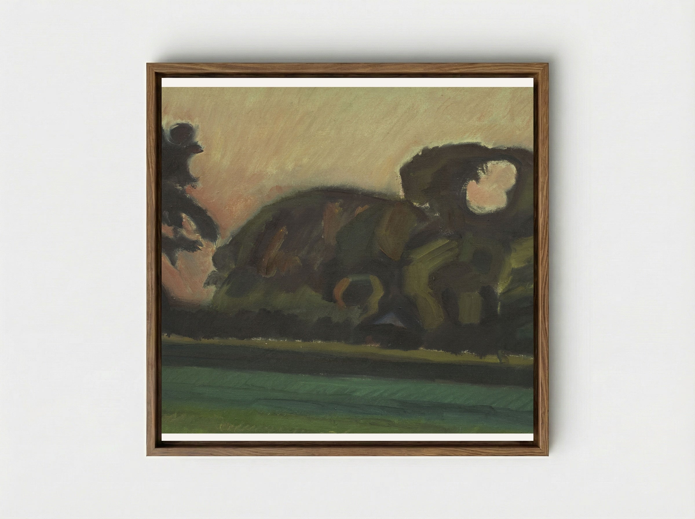 Landscape after Sunset - Harald Giersing - Framed Canvas Wood