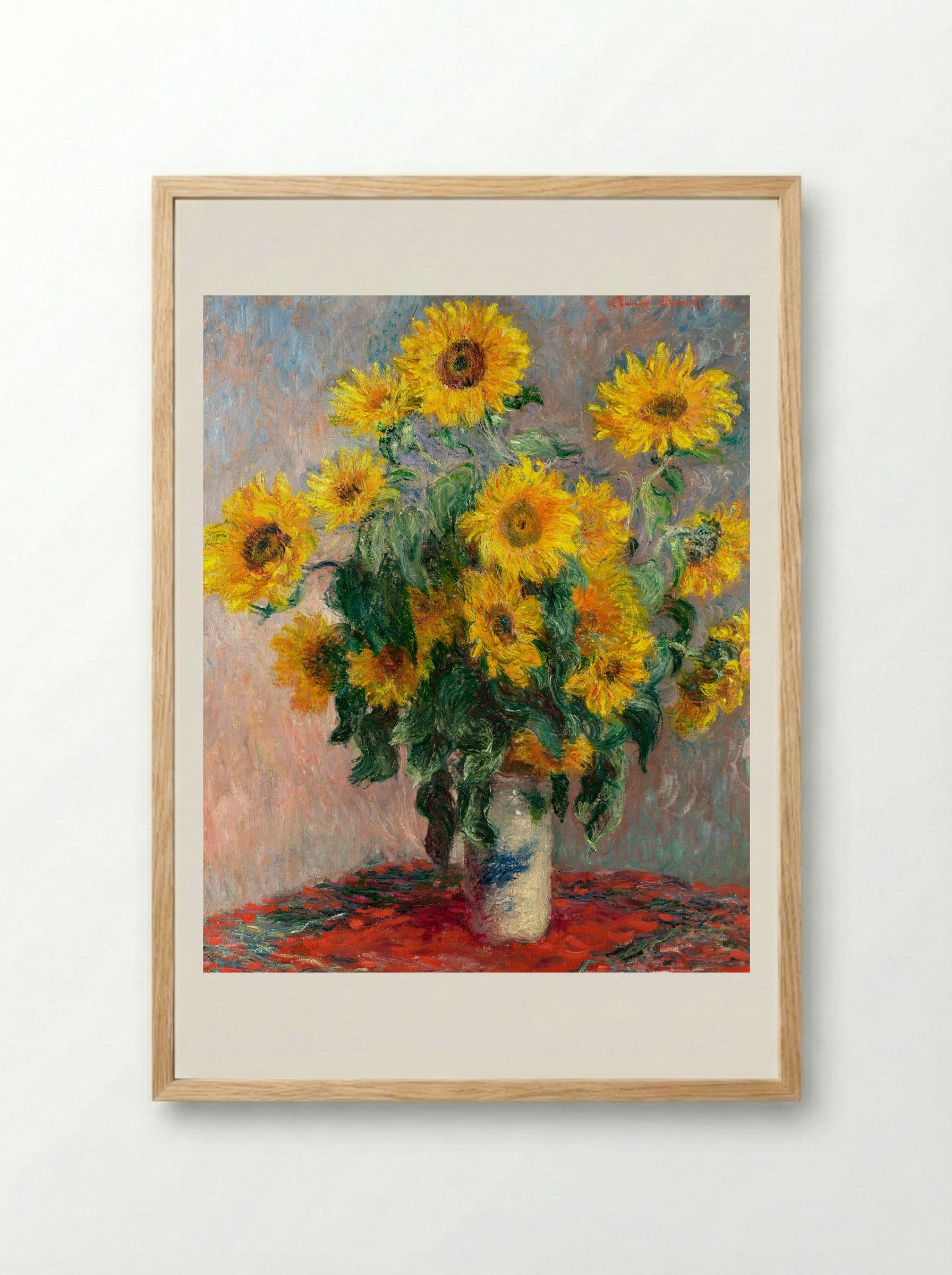 Bouquet of Sunflowers - Claude Monet - Framed Print Wood