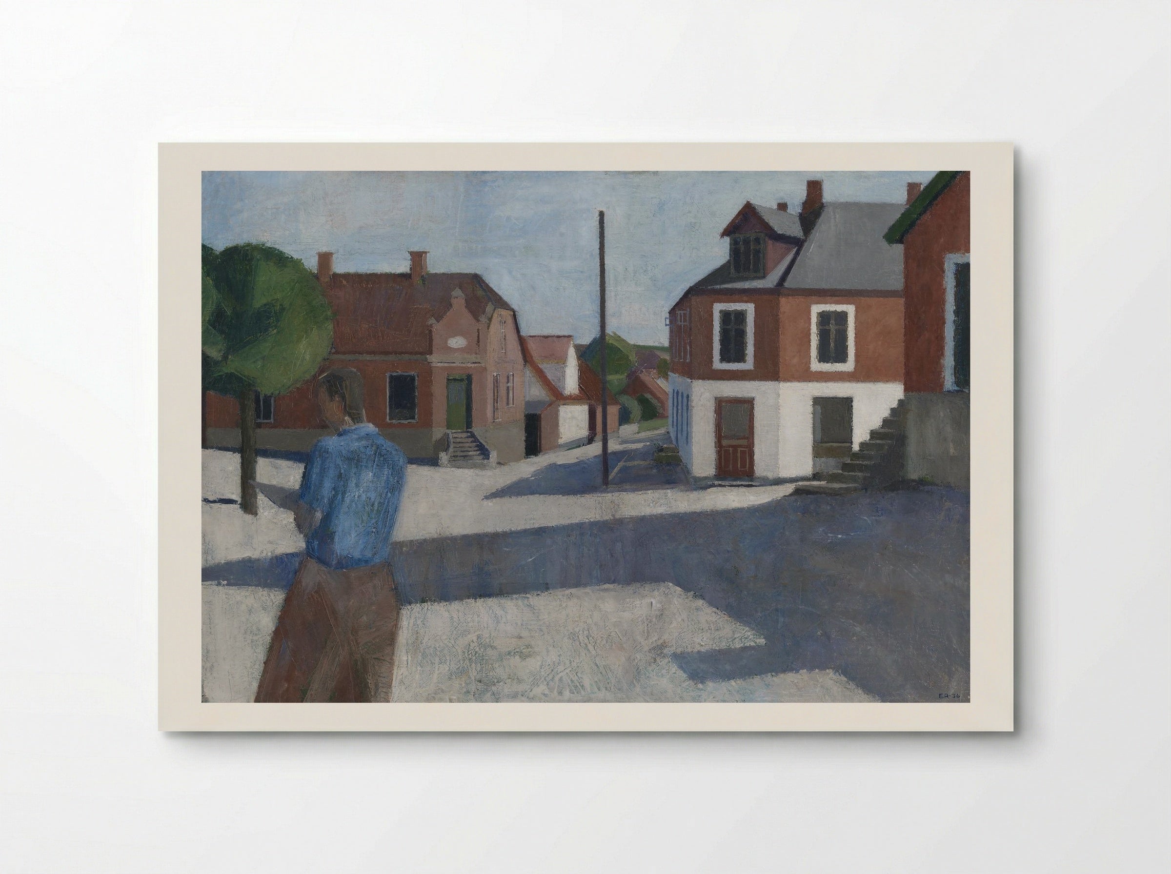 Street Scene with Figure - Erik Raadal - Poster