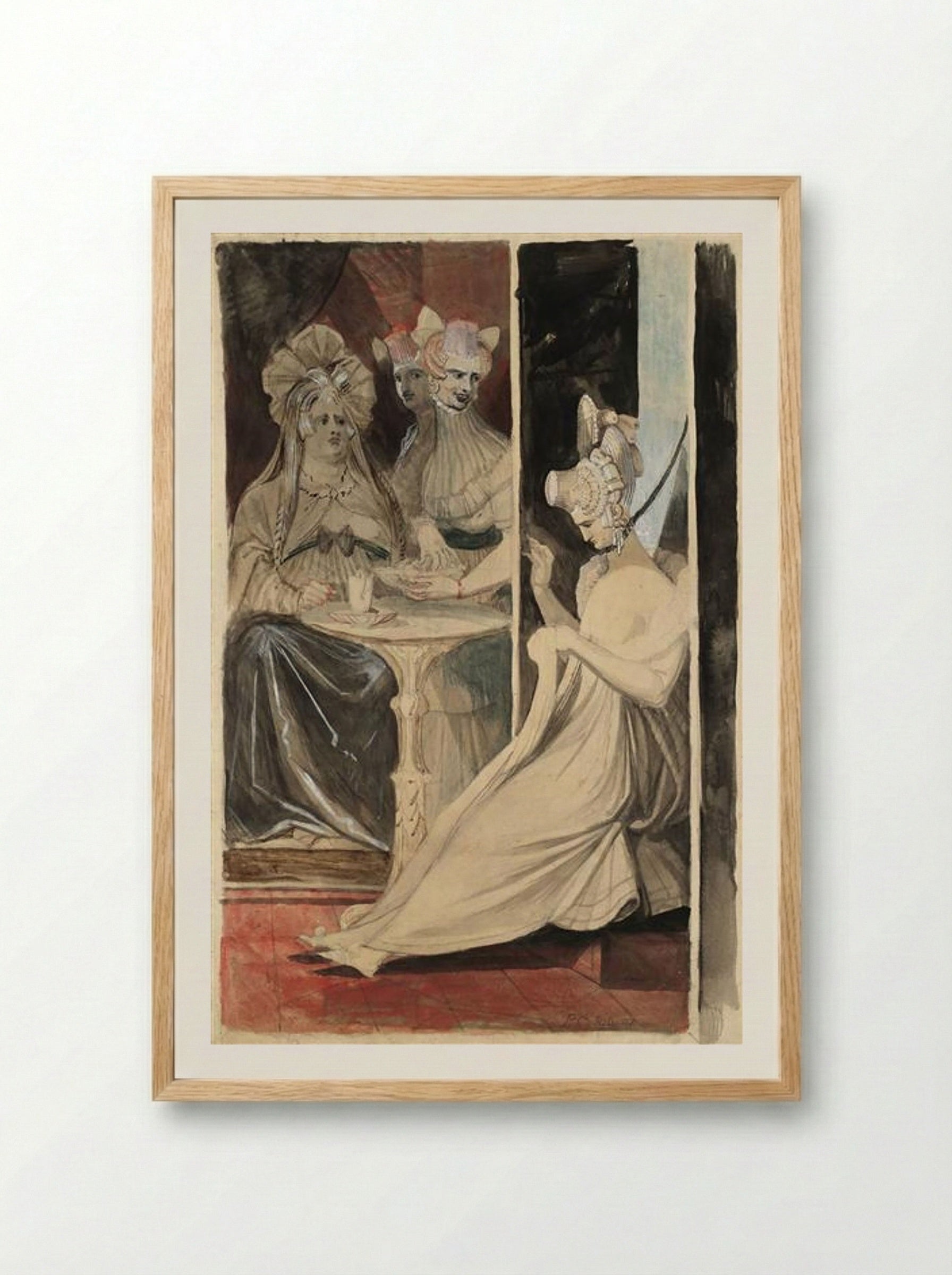 The Debutante - Henry Fuseli - Framed Print Wood