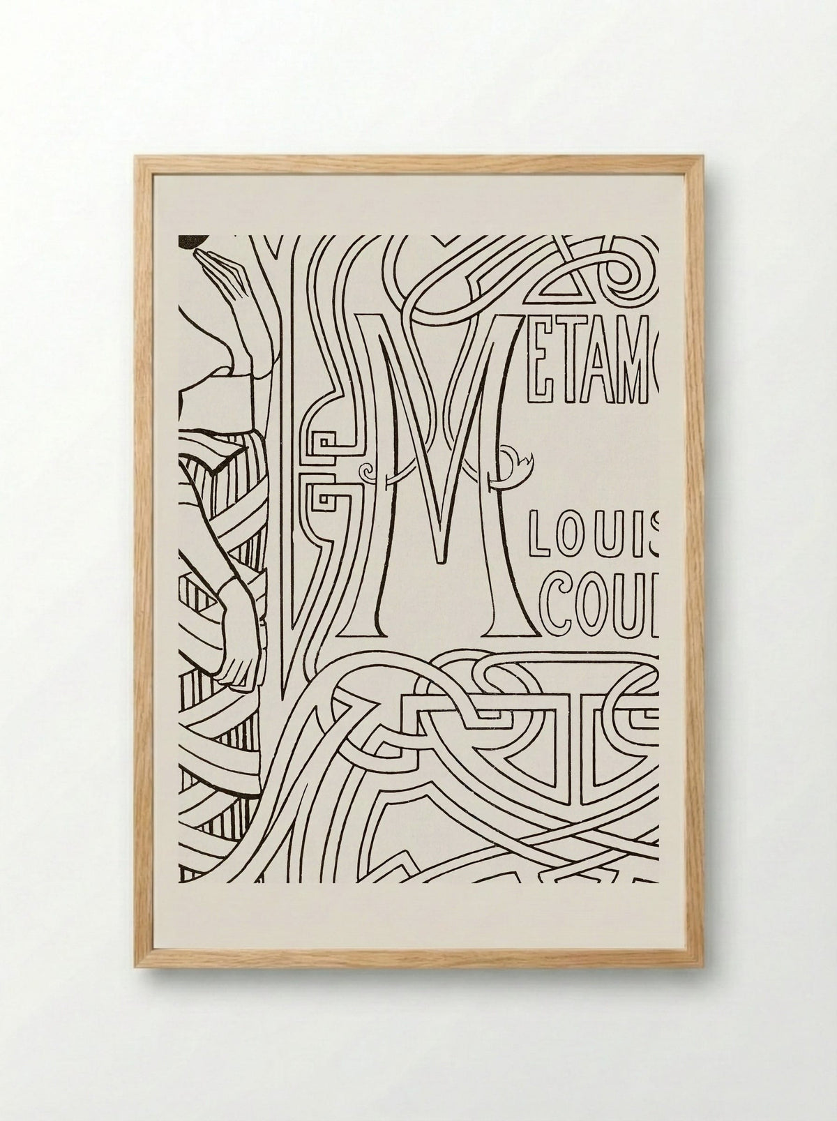 Book Binding Design for 'Metamorfoze' by Louis Couperus - Jan Toorop - Framed Print Wood