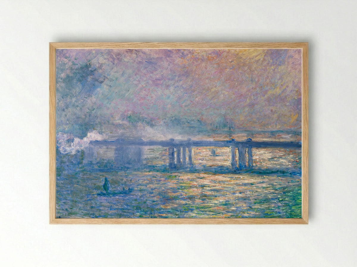 Charing Cross Bridge - Claude Monet - Framed Print Wood
