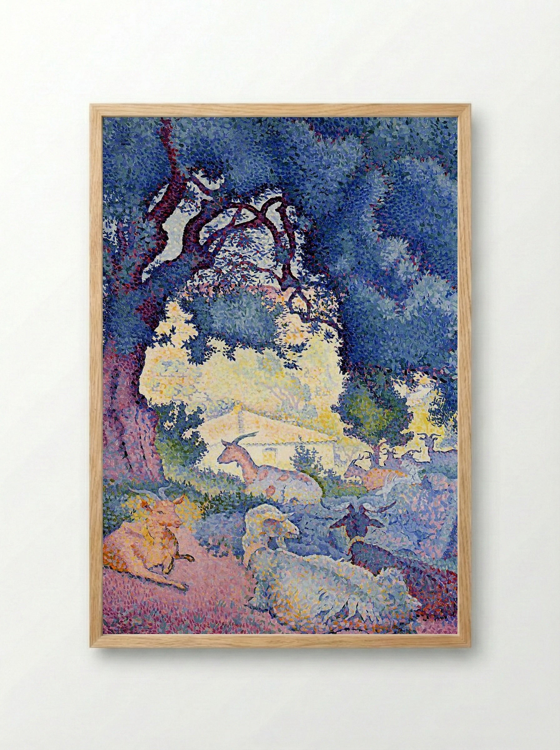 Landscape with Goats - Henri-Edmond Cross - Framed Print Wood
