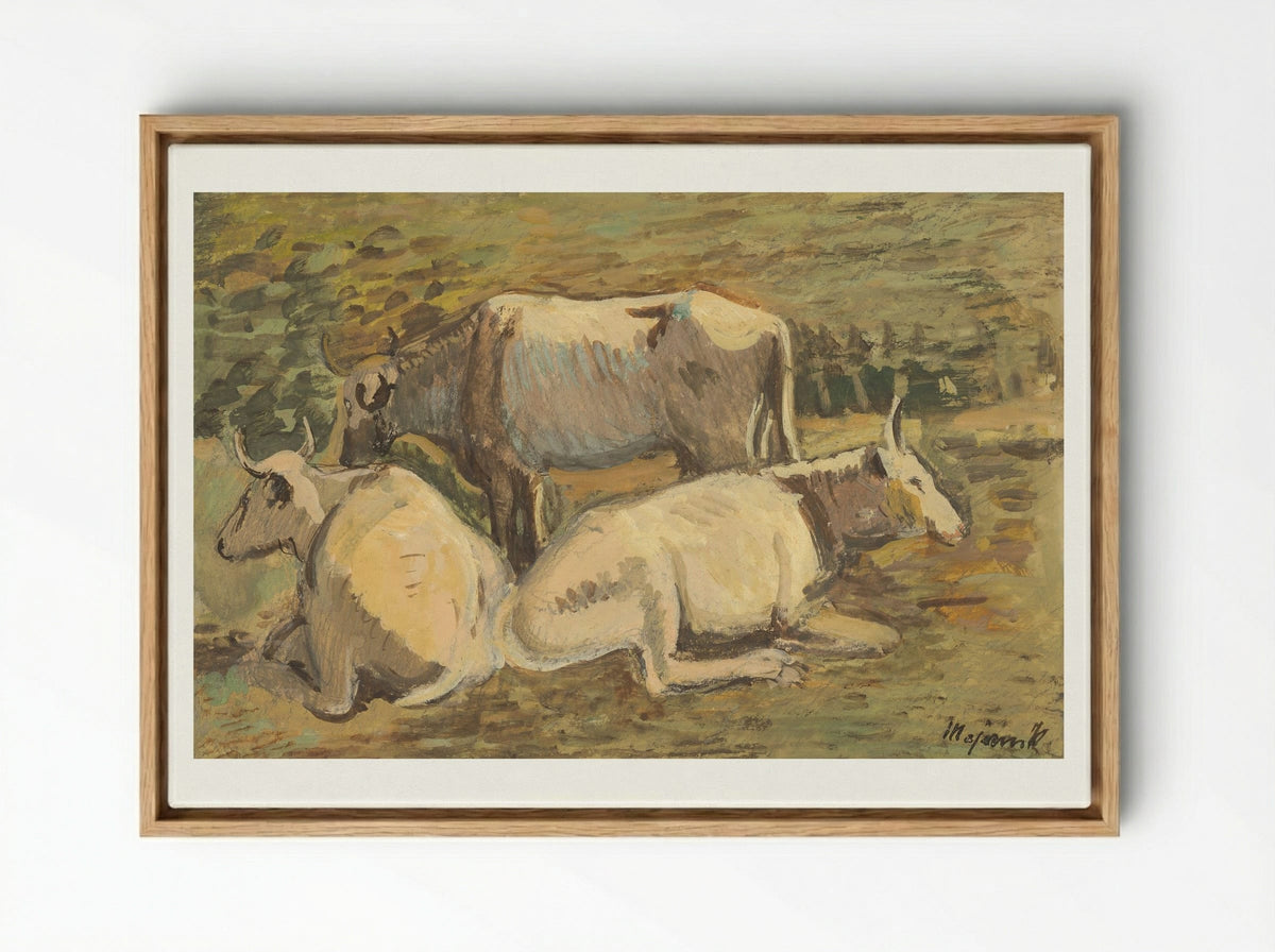 Cows - Cyprián Majerník - Framed Canvas Wood