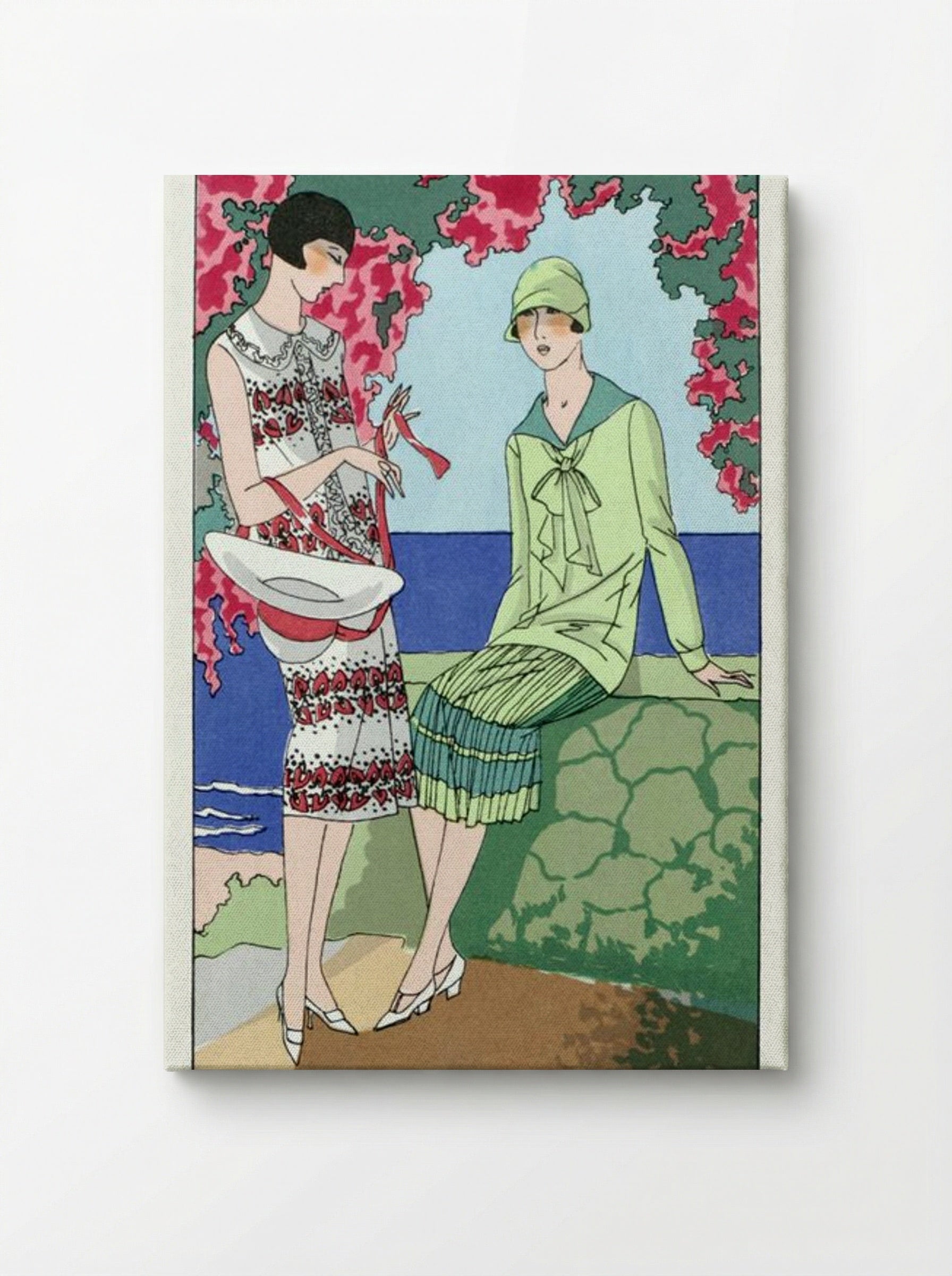 Two Women in Summer Dresses - Martial et Armand and Lucien Lelong - Canvas