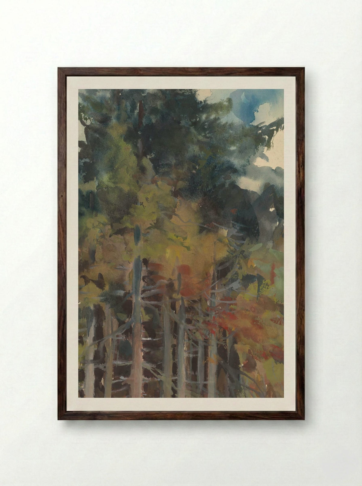 In the Forest in Autumn - Zolo Palugyay - Framed Print Dark Wood