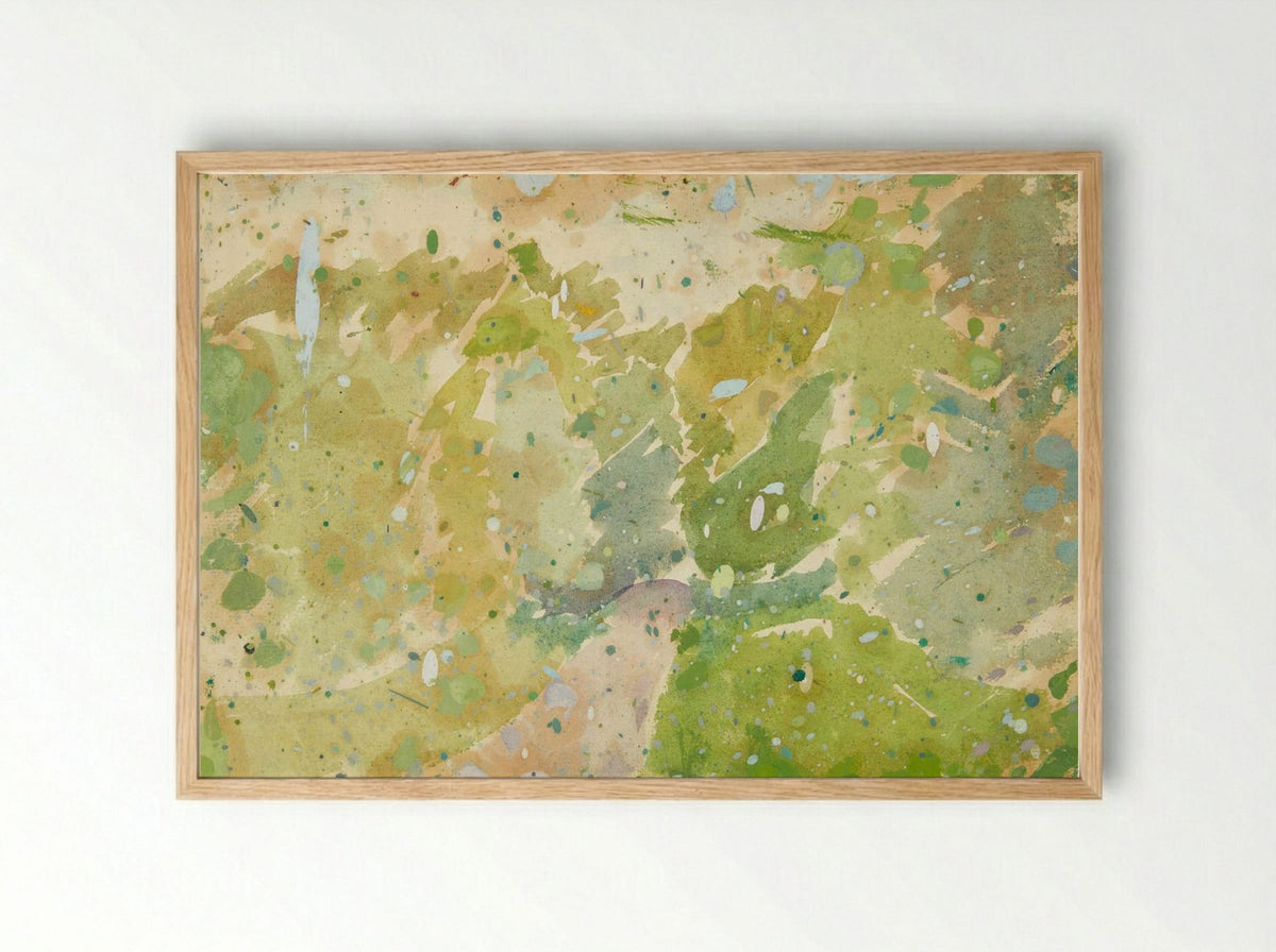 Colour Study for 'Road Through the Forest' - Edvard Weie - Framed Print Wood