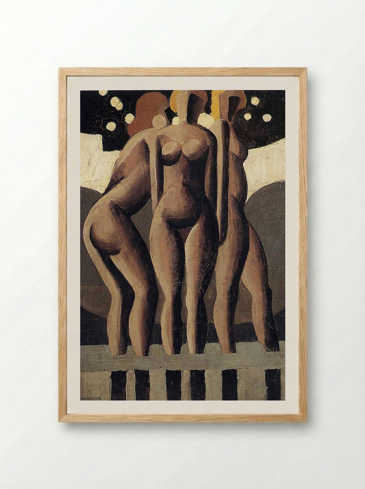 Bathers - René Magritte - Framed Print Wood
